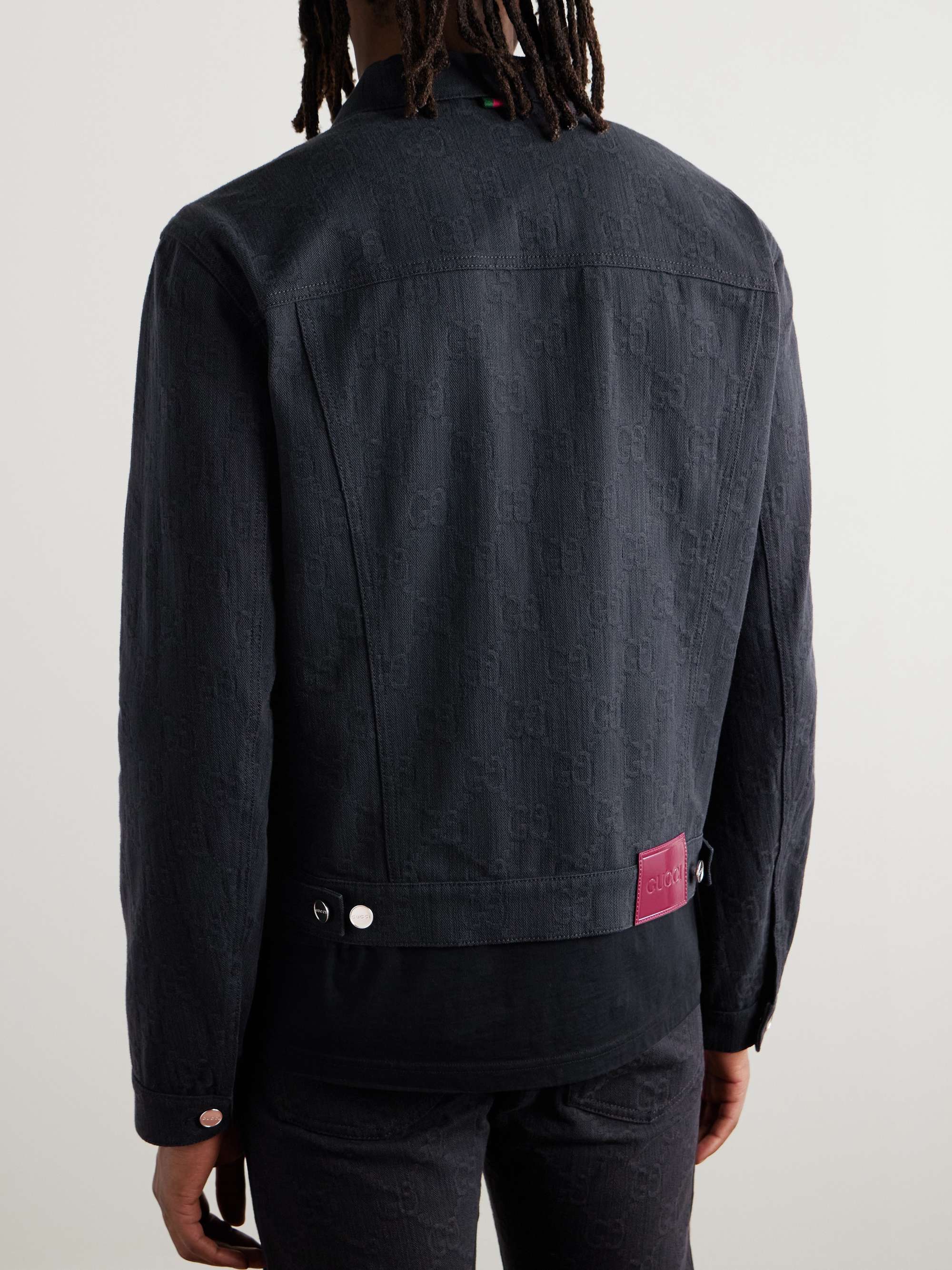 Logo-Jacquard Denim Jacket view