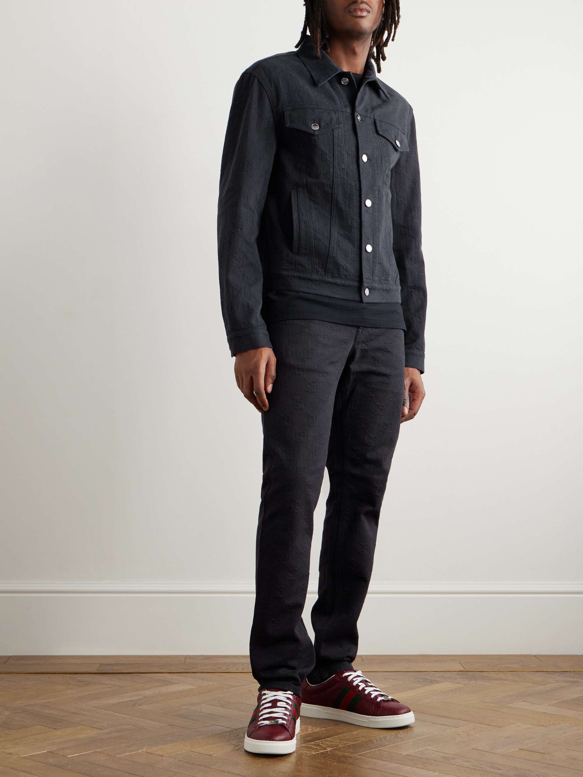 Logo-Jacquard Denim Jacket view