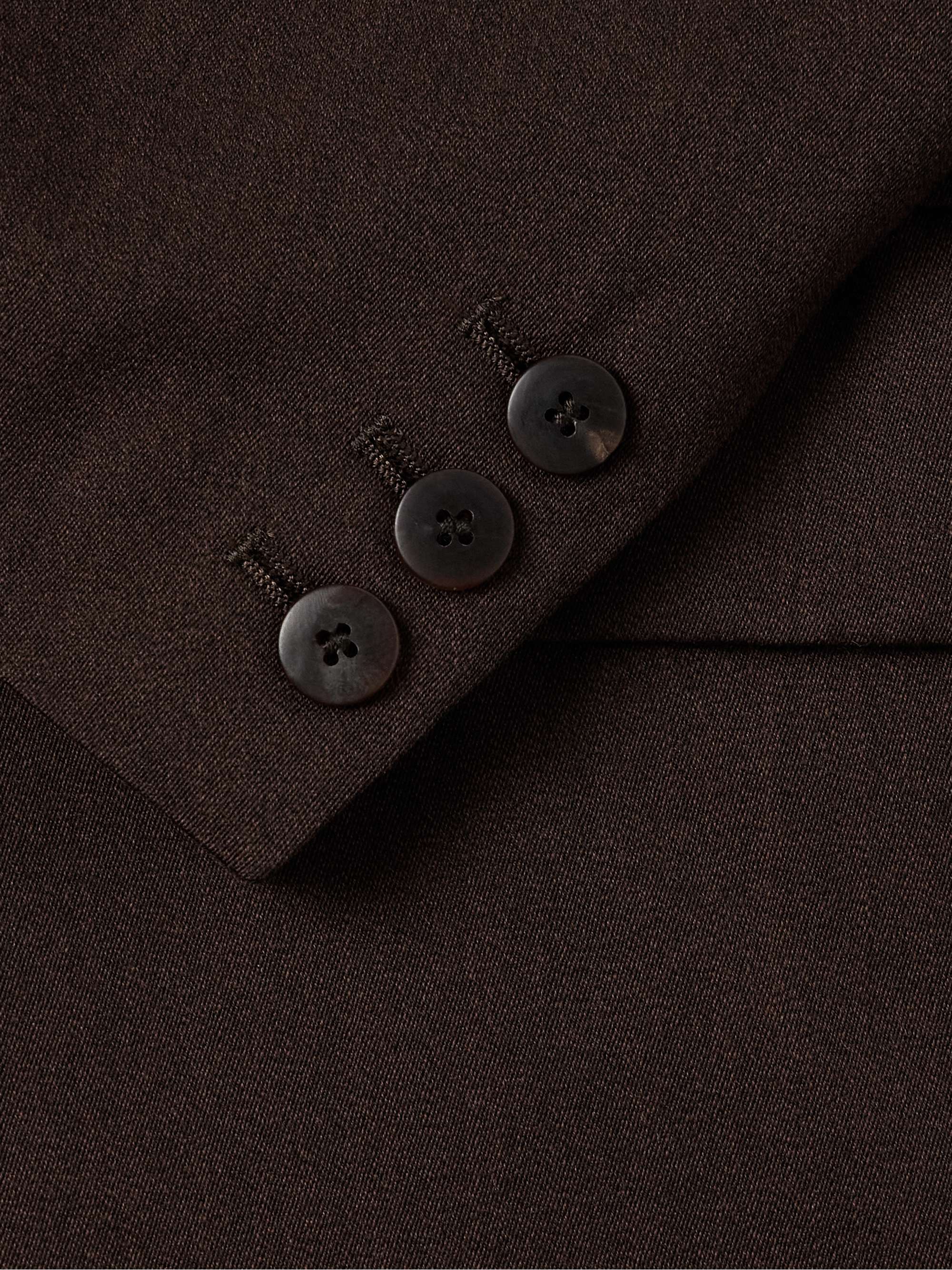 Hammons Unstructured Wool and Linen-Blend Twill Blazer view