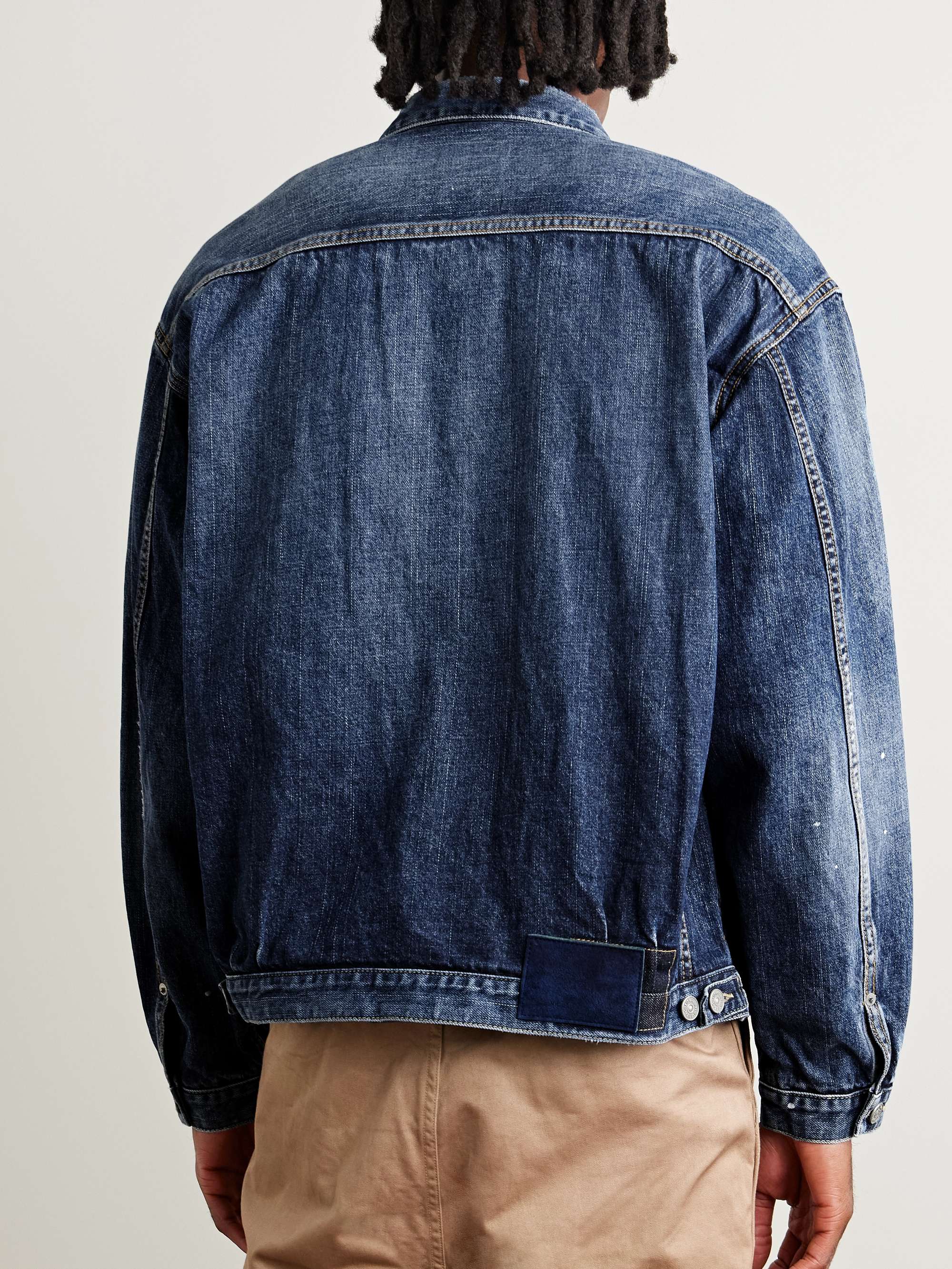 Social Sculpture 101 Paint-Splattered Denim Jacket view