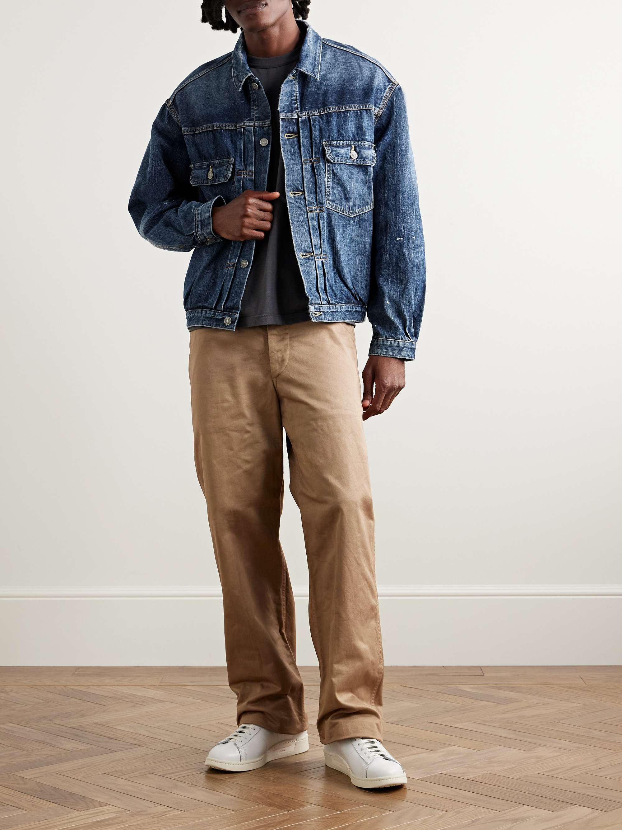 Social Sculpture 101 Paint-Splattered Denim Jacket view