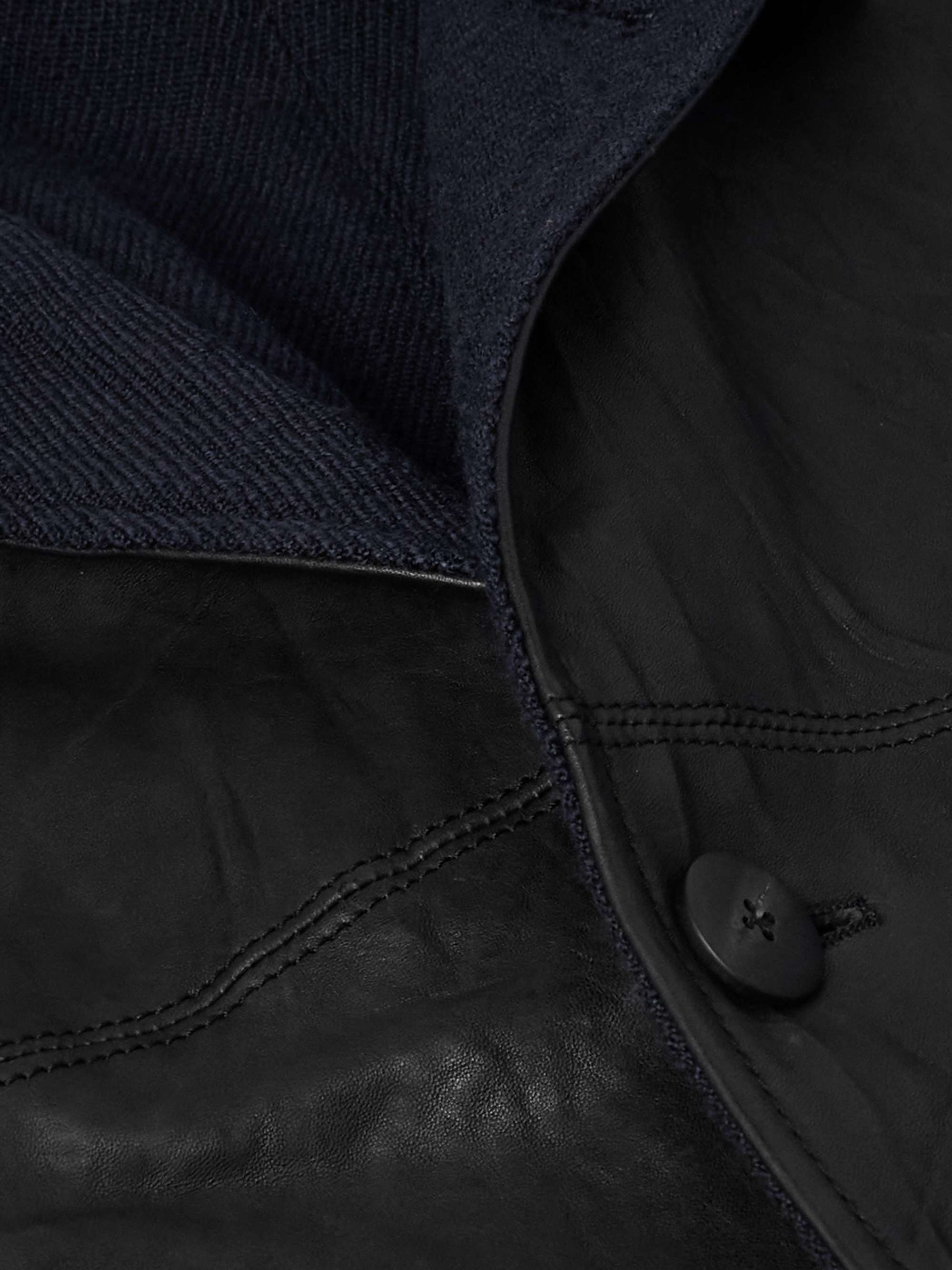 Crinkled-Leather Jacket view