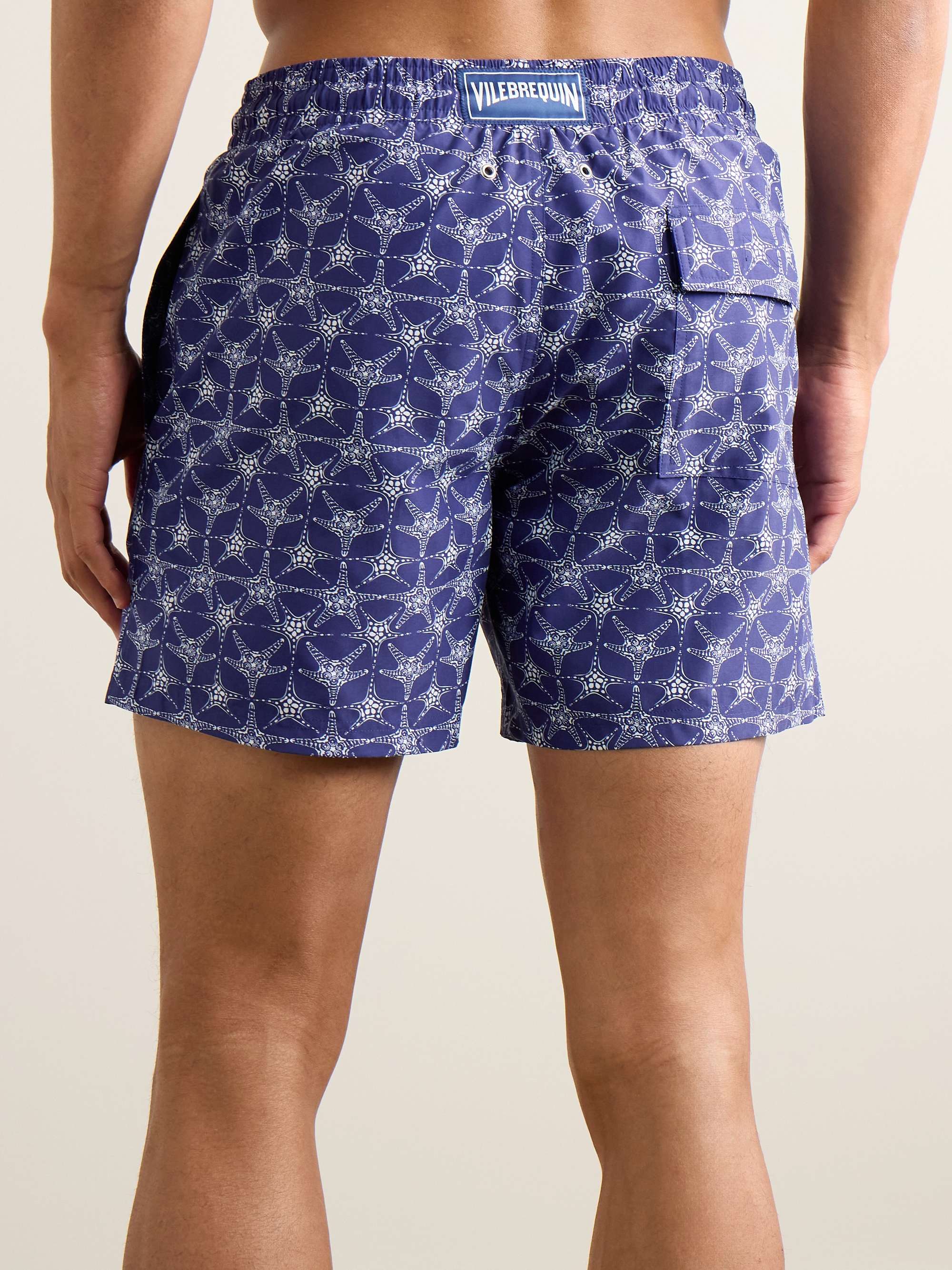 Moorea Straight-Leg Mid-Length Printed ECONYL® Swim Shorts view