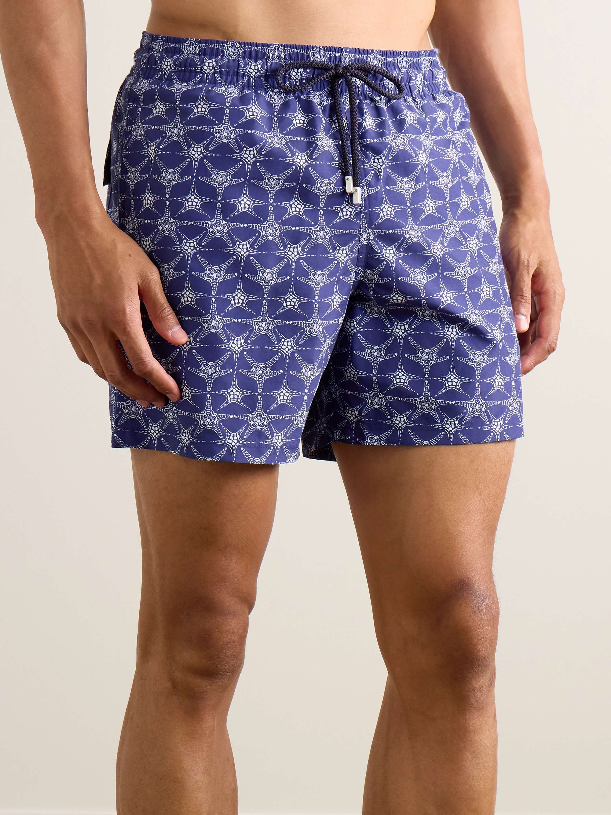 Moorea Straight-Leg Mid-Length Printed ECONYL® Swim Shorts view