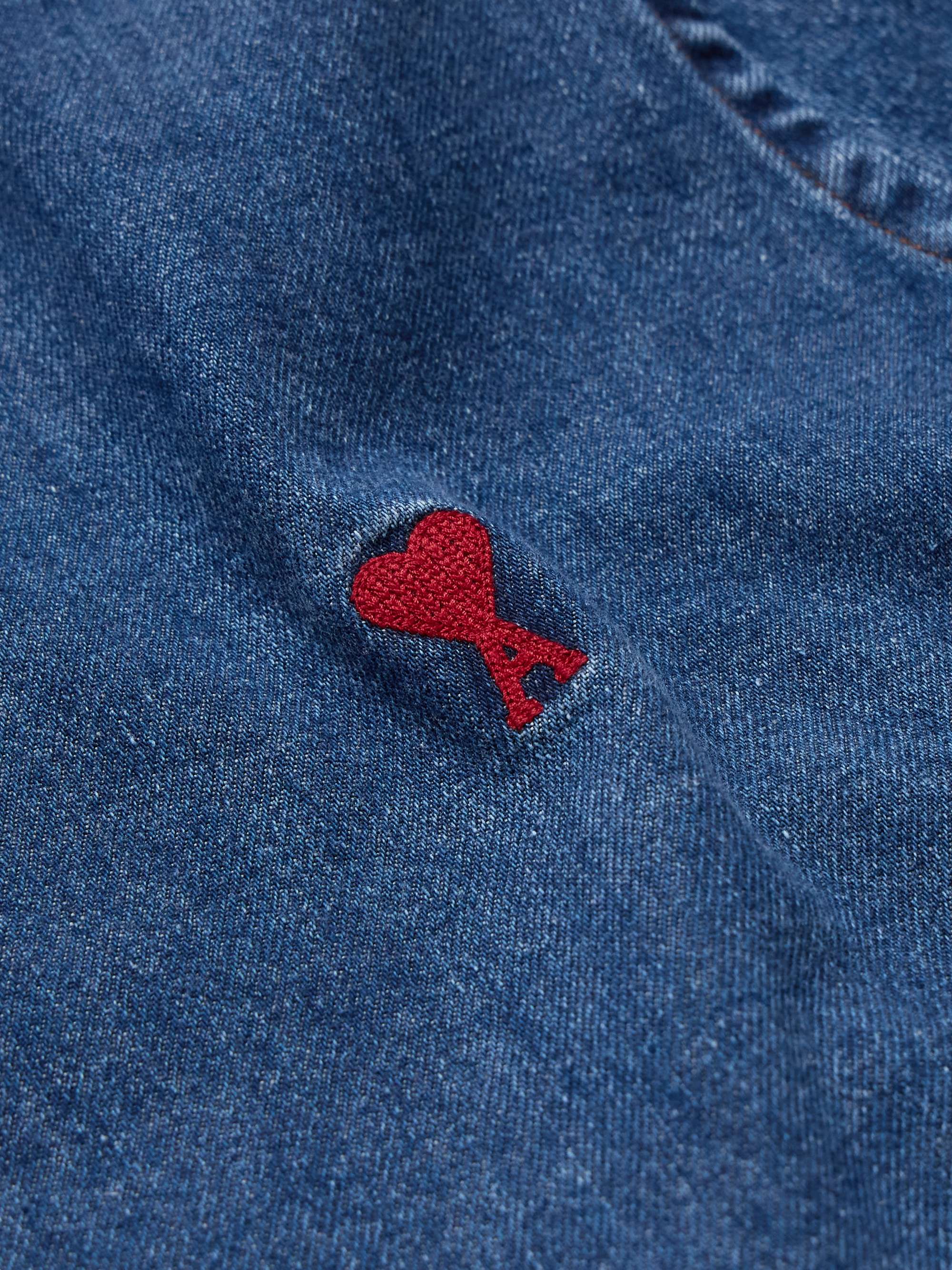 ADC Button-Down Collar Logo-Embroidered Denim Shirt view