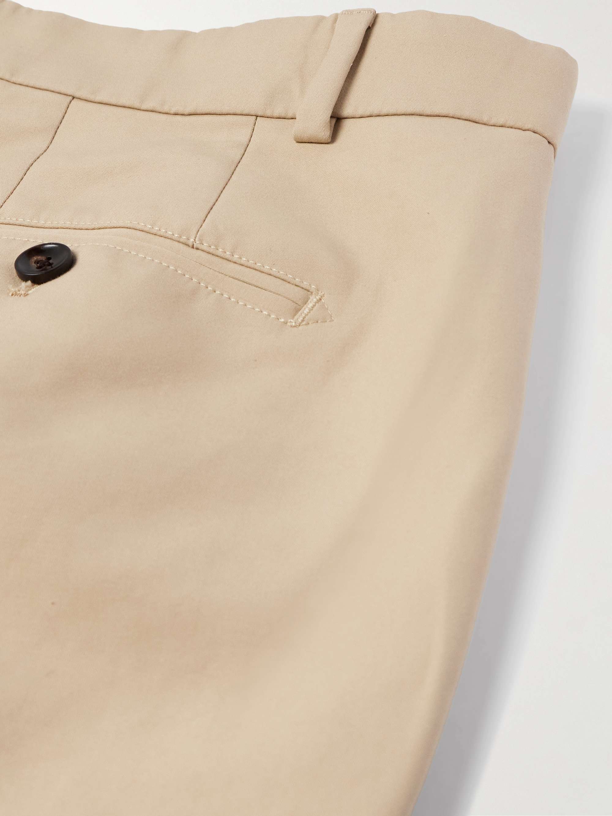 Pleated Cotton-Twill Trousers view