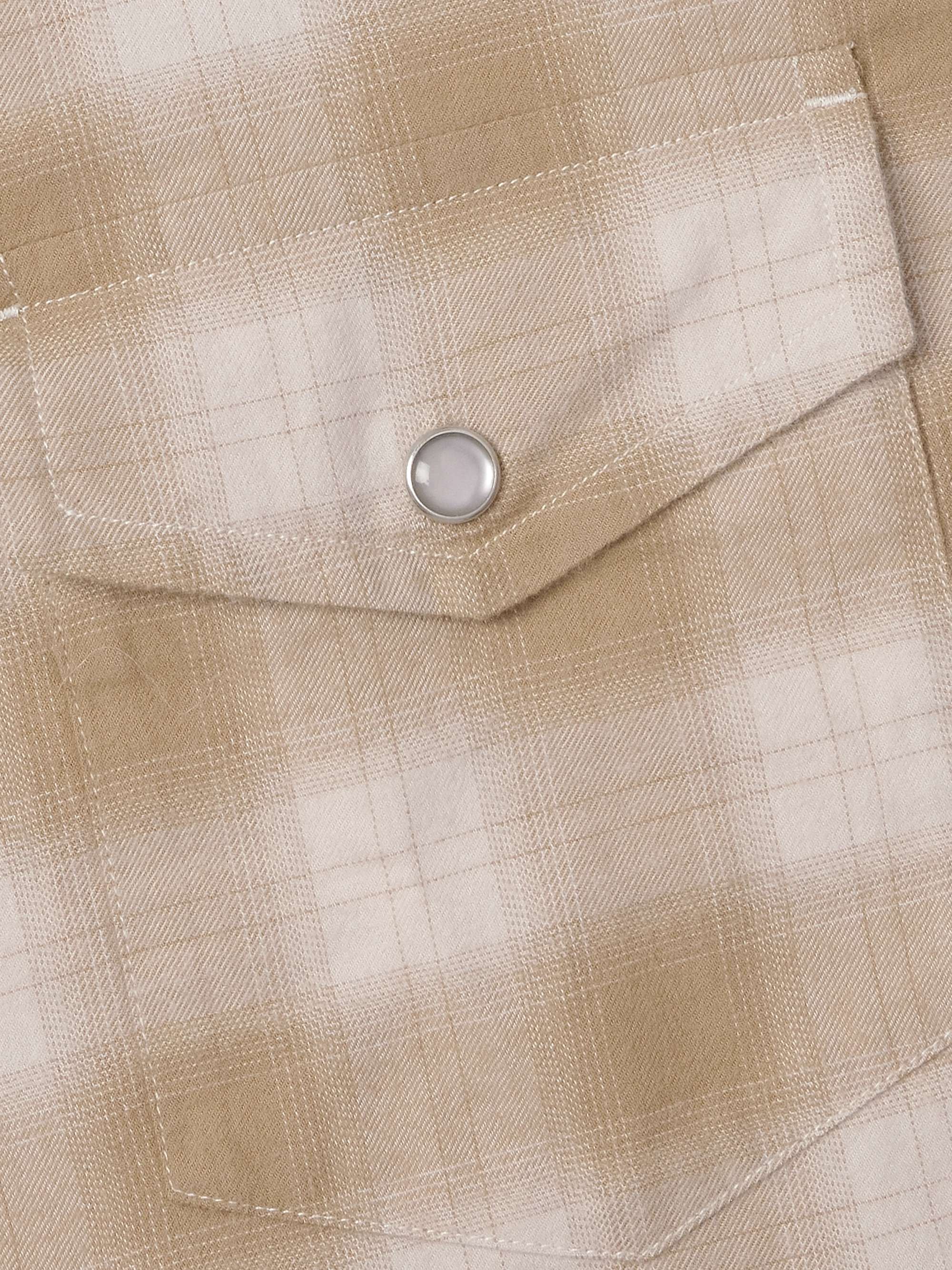 Checked Cotton-Flannel Western Shirt view