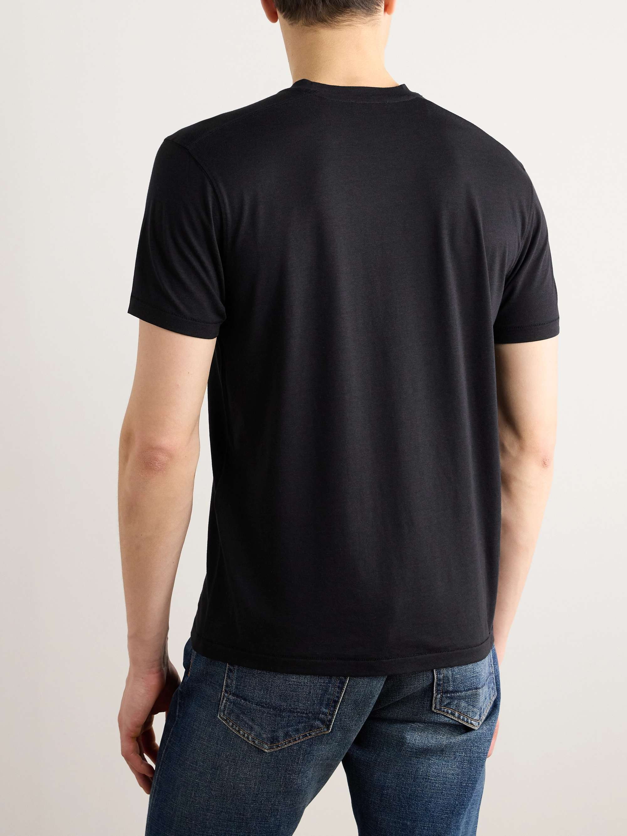 Slim-Fit Lyocell and Cotton-Blend T-Shirt view