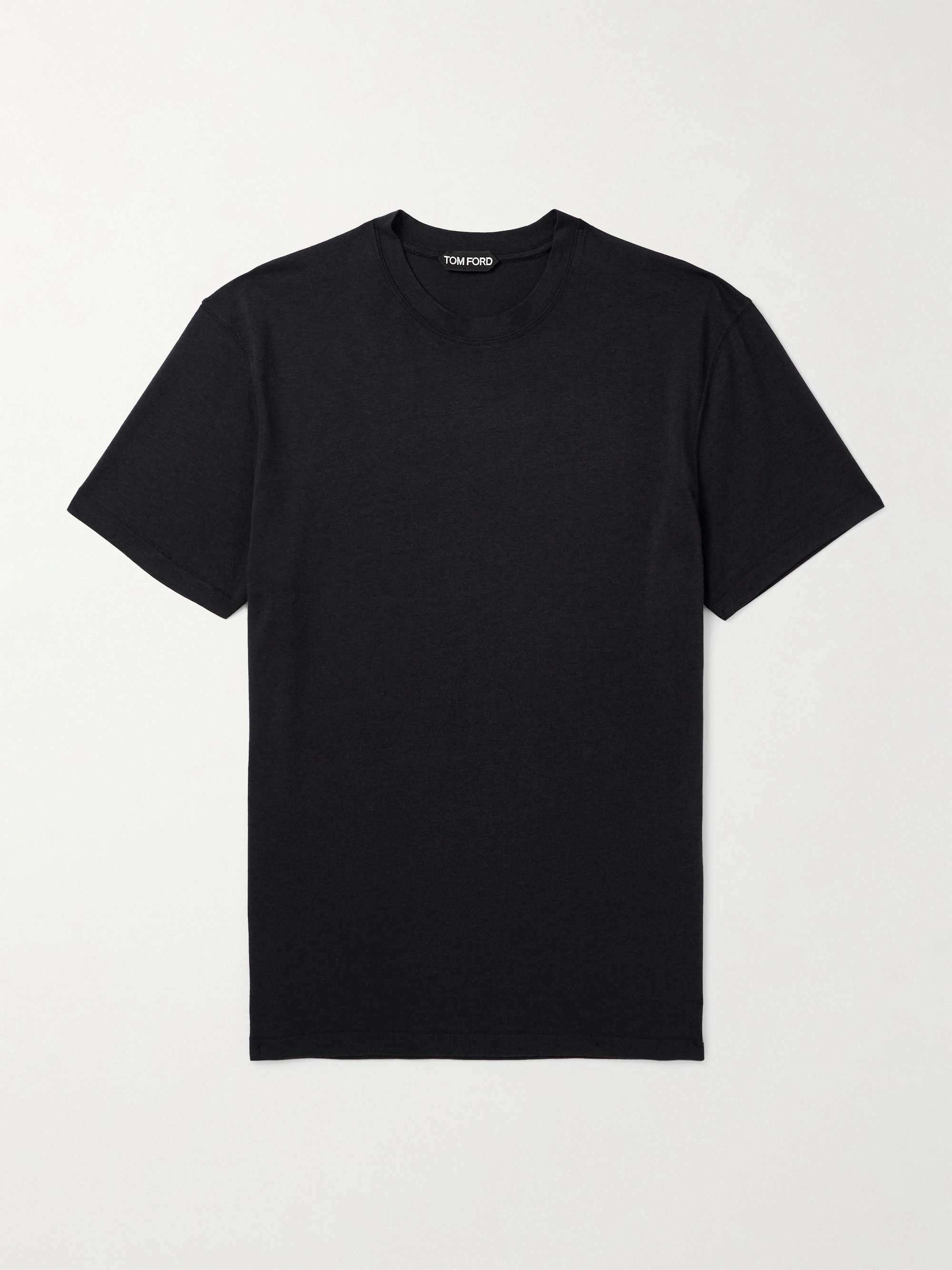 Slim-Fit Lyocell and Cotton-Blend T-Shirt view