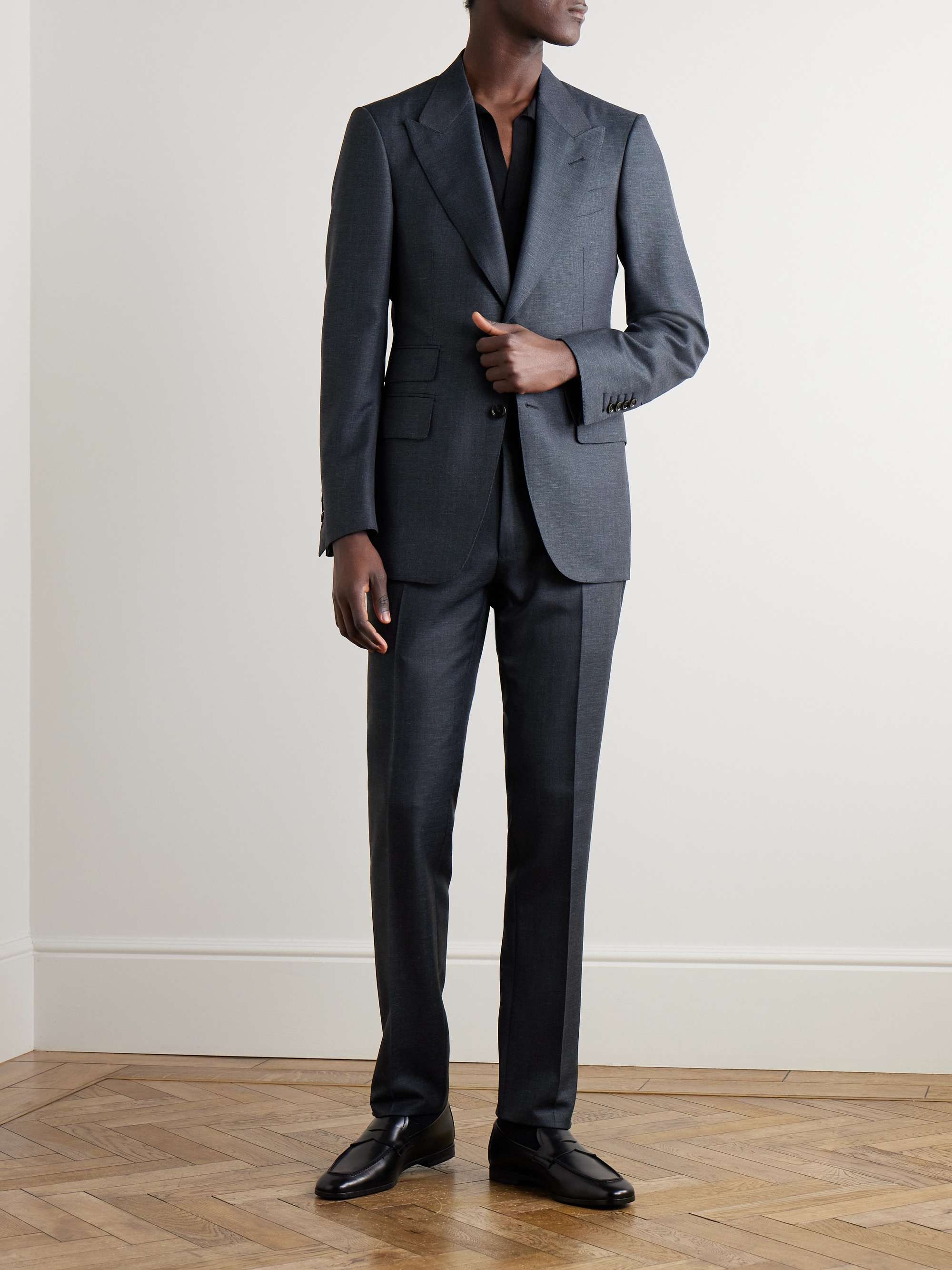 Shelton Slim-Fit Wool, Mohair, Linen and Silk-Blend Suit Jacket view