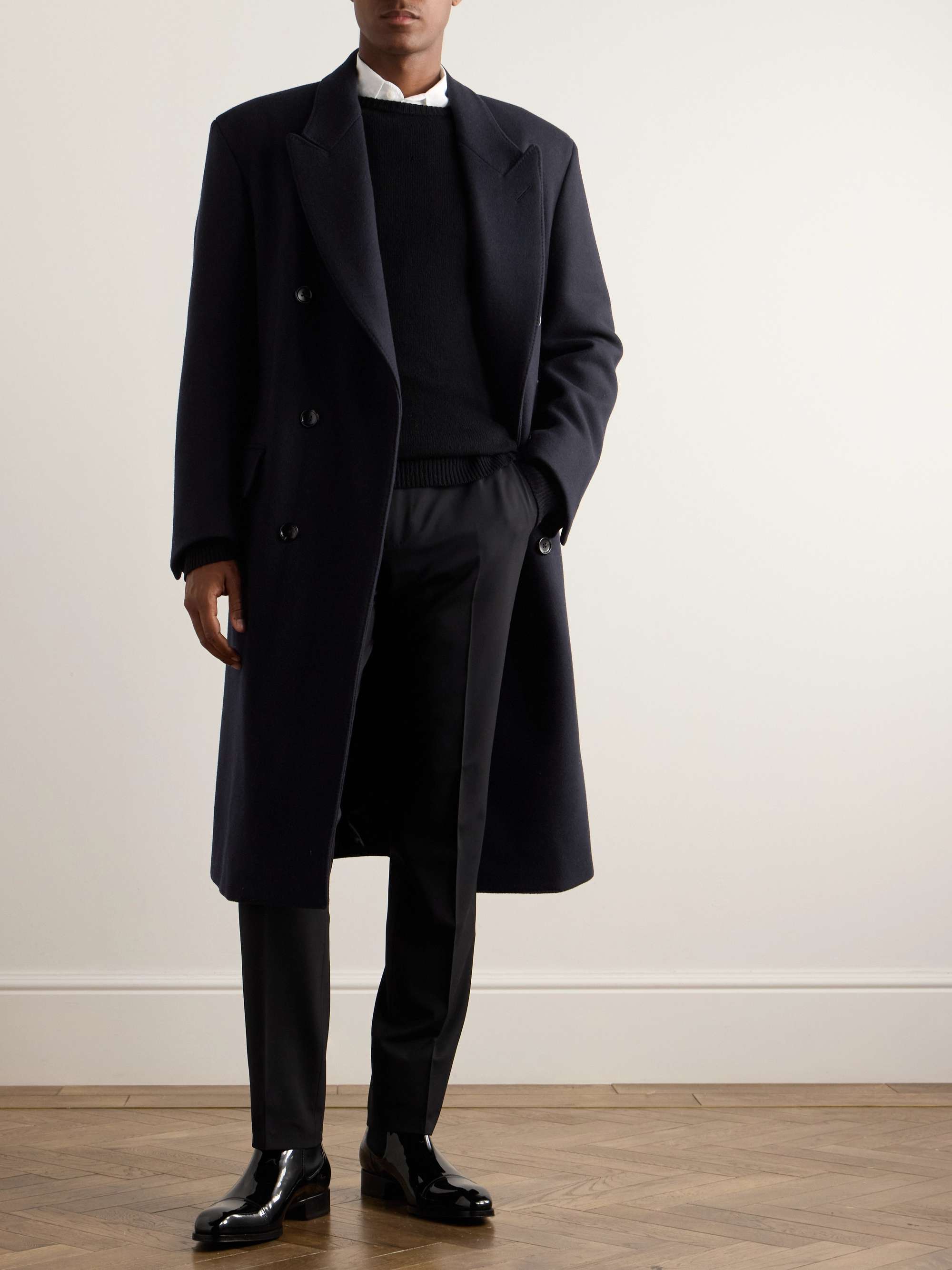 Oversized Double-Breasted Wool Coat view