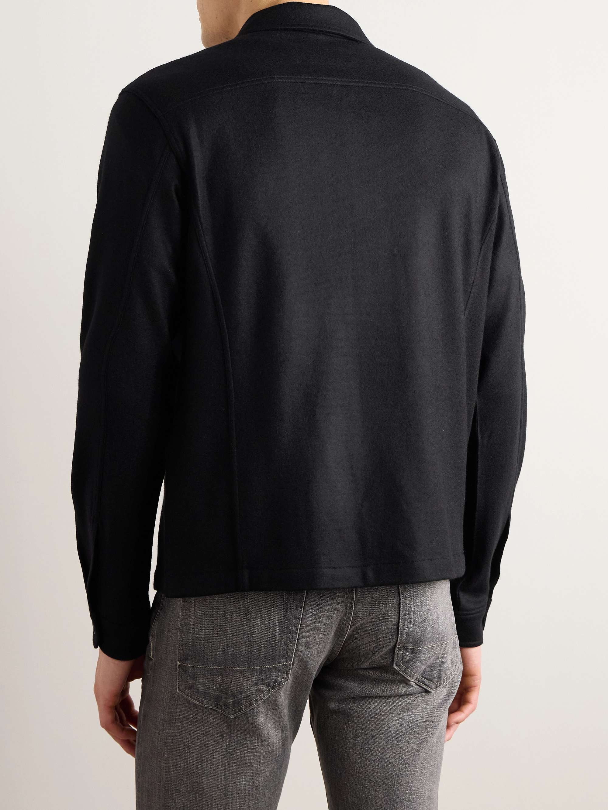 Logo-Appliquéd Cashmere Overshirt view