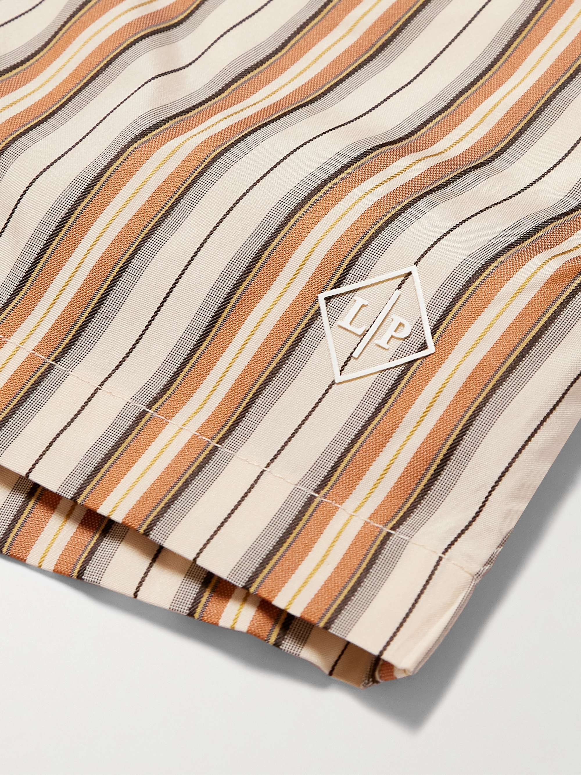 Bay Straight-Leg Mid-Length Striped Swim Shorts view