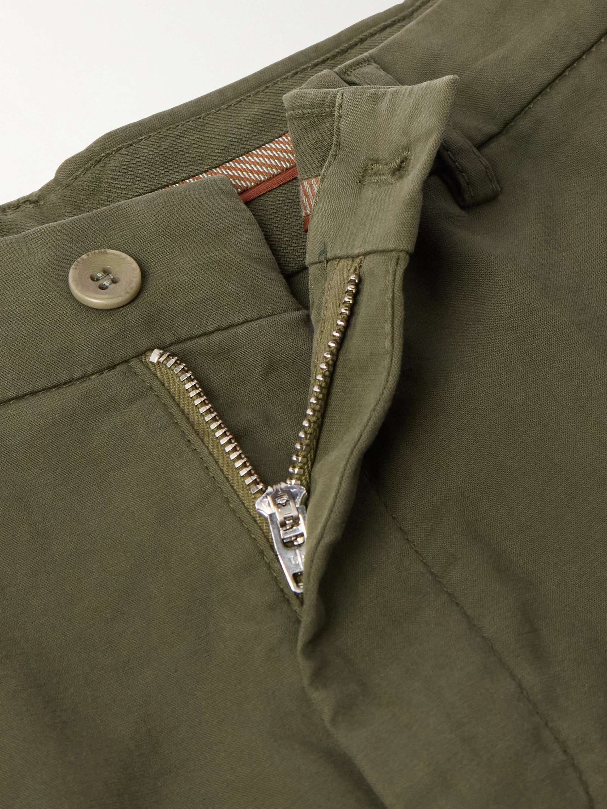 Slim-Fit Cotton-Blend Bermuda Shorts view