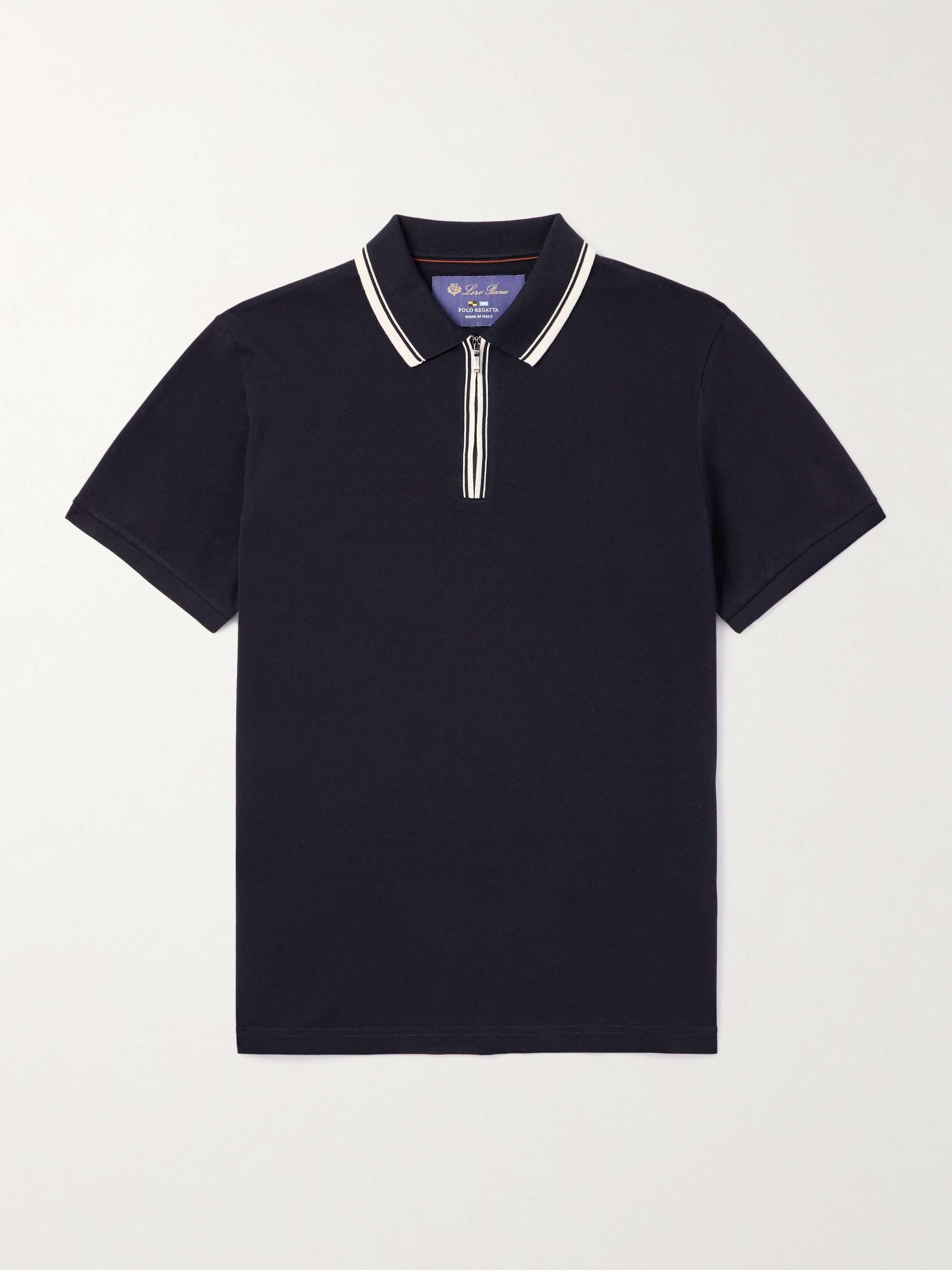 Regatta Stretch-Cotton Piqué Half-Zip Polo Shirt view