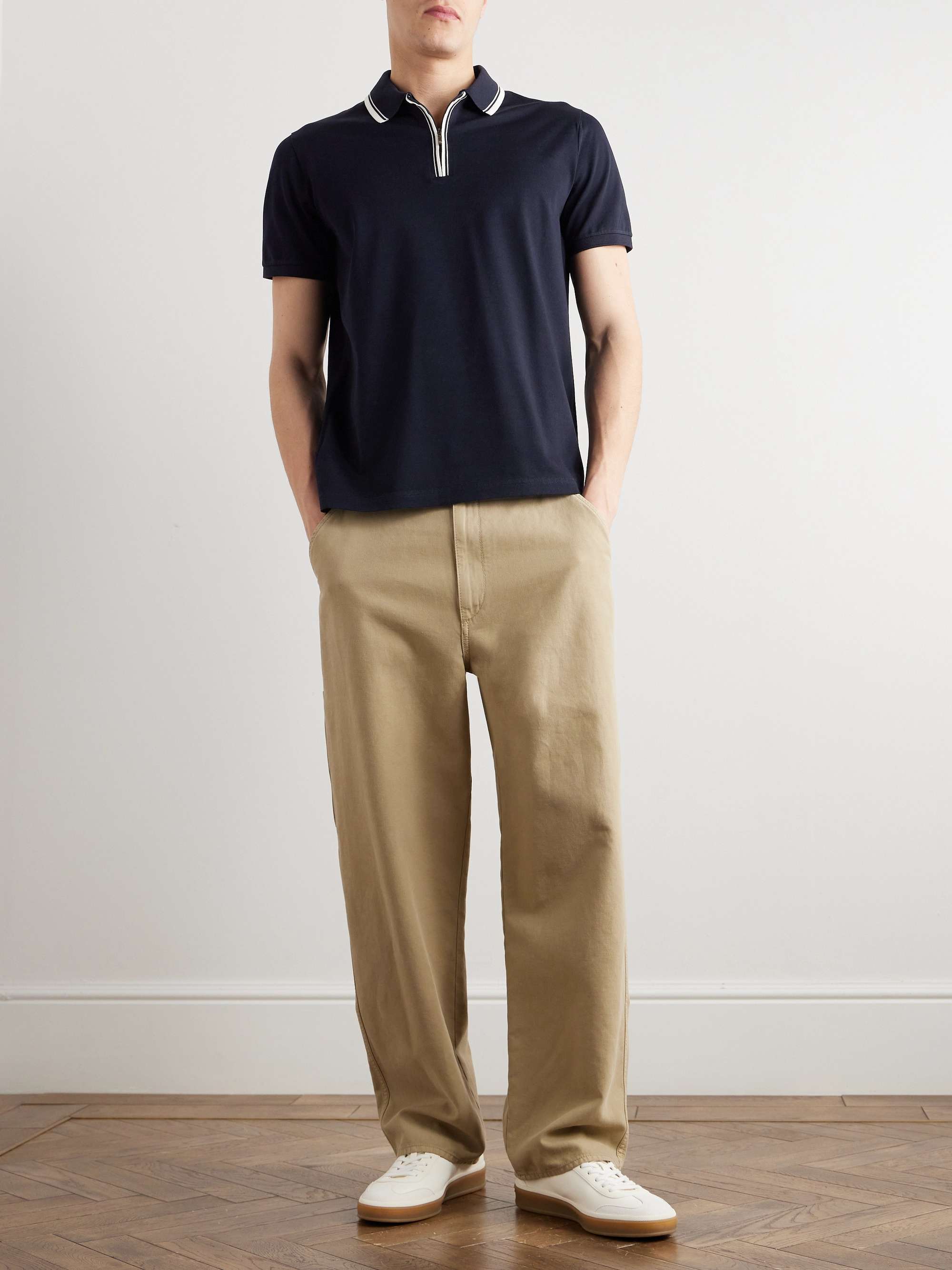 Regatta Stretch-Cotton Piqué Half-Zip Polo Shirt view