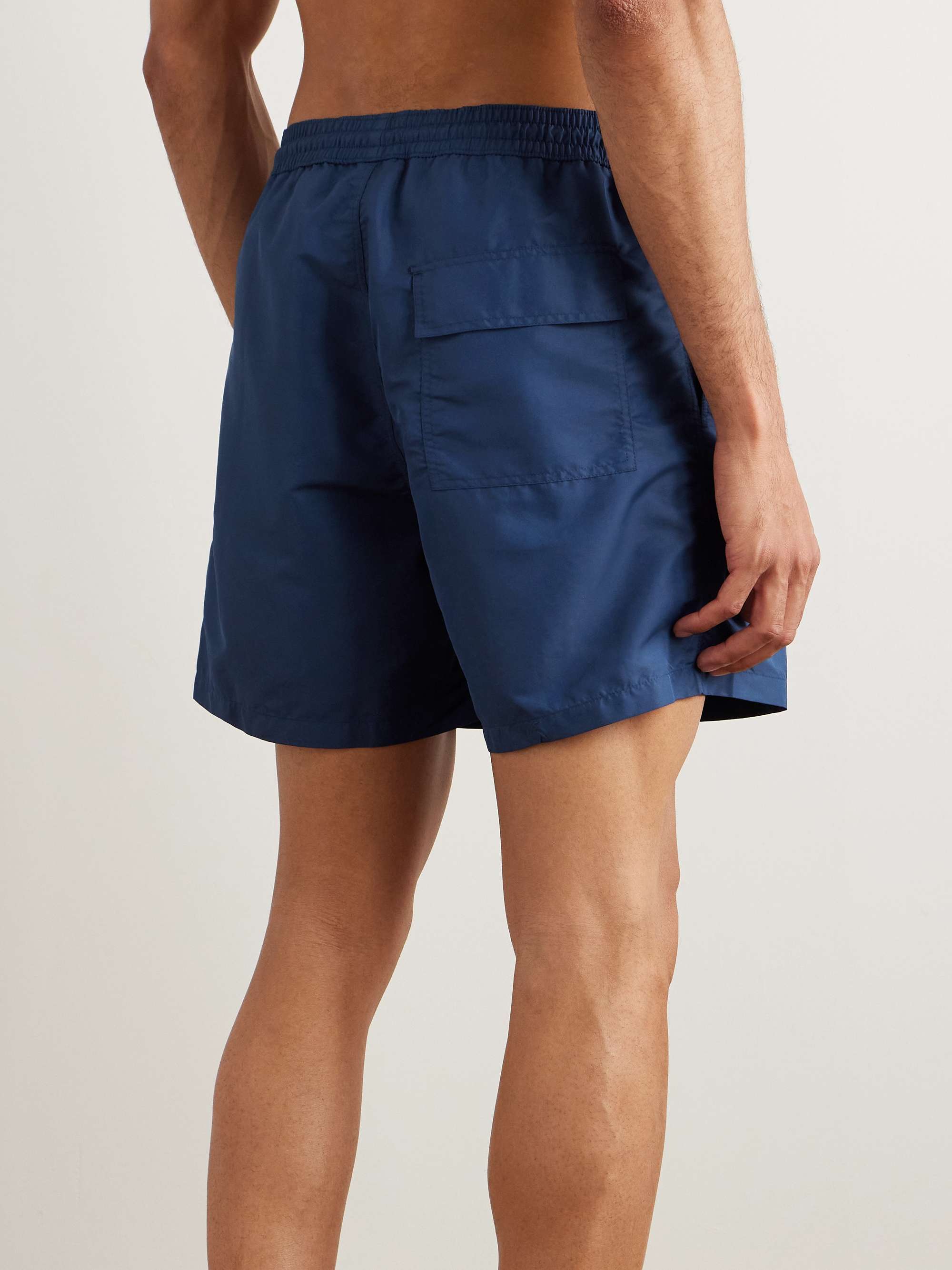 Bay Straight-Leg Mid-Length Logo-Print Swim Shorts view