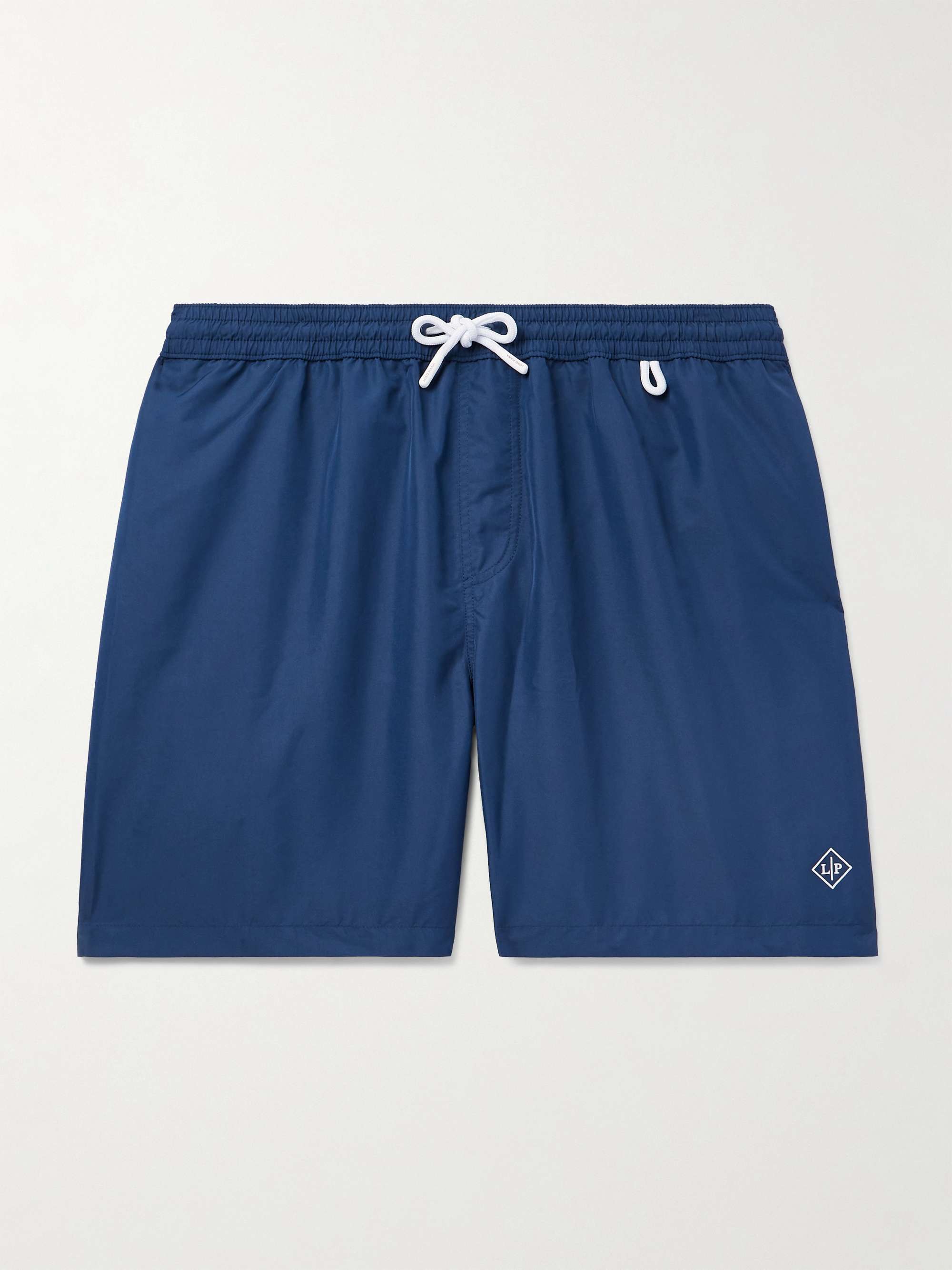 Bay Straight-Leg Mid-Length Logo-Print Swim Shorts view