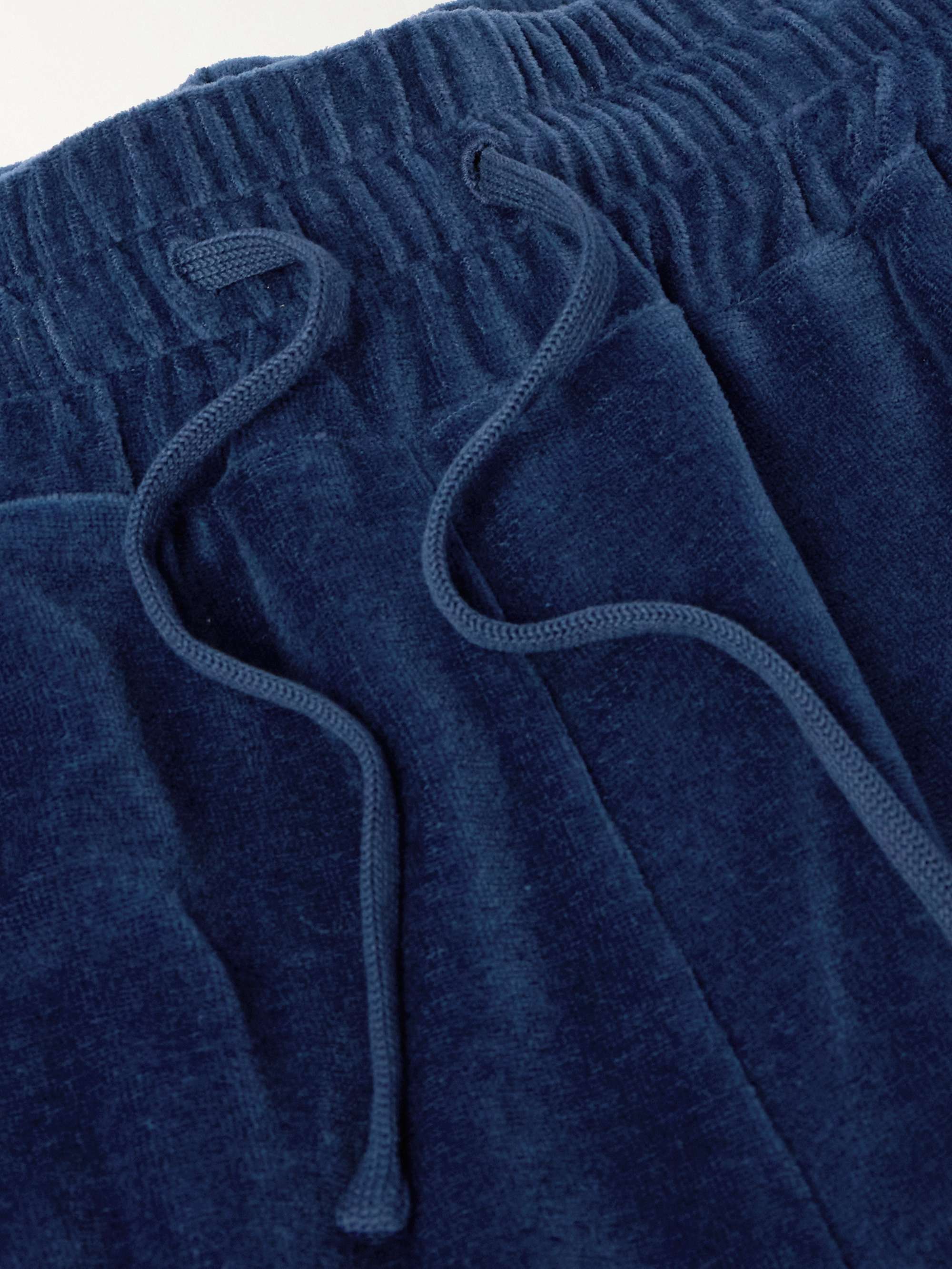 Straight-Leg Cotton and Silk-Blend Chenille Drawstring Bermuda Shorts view