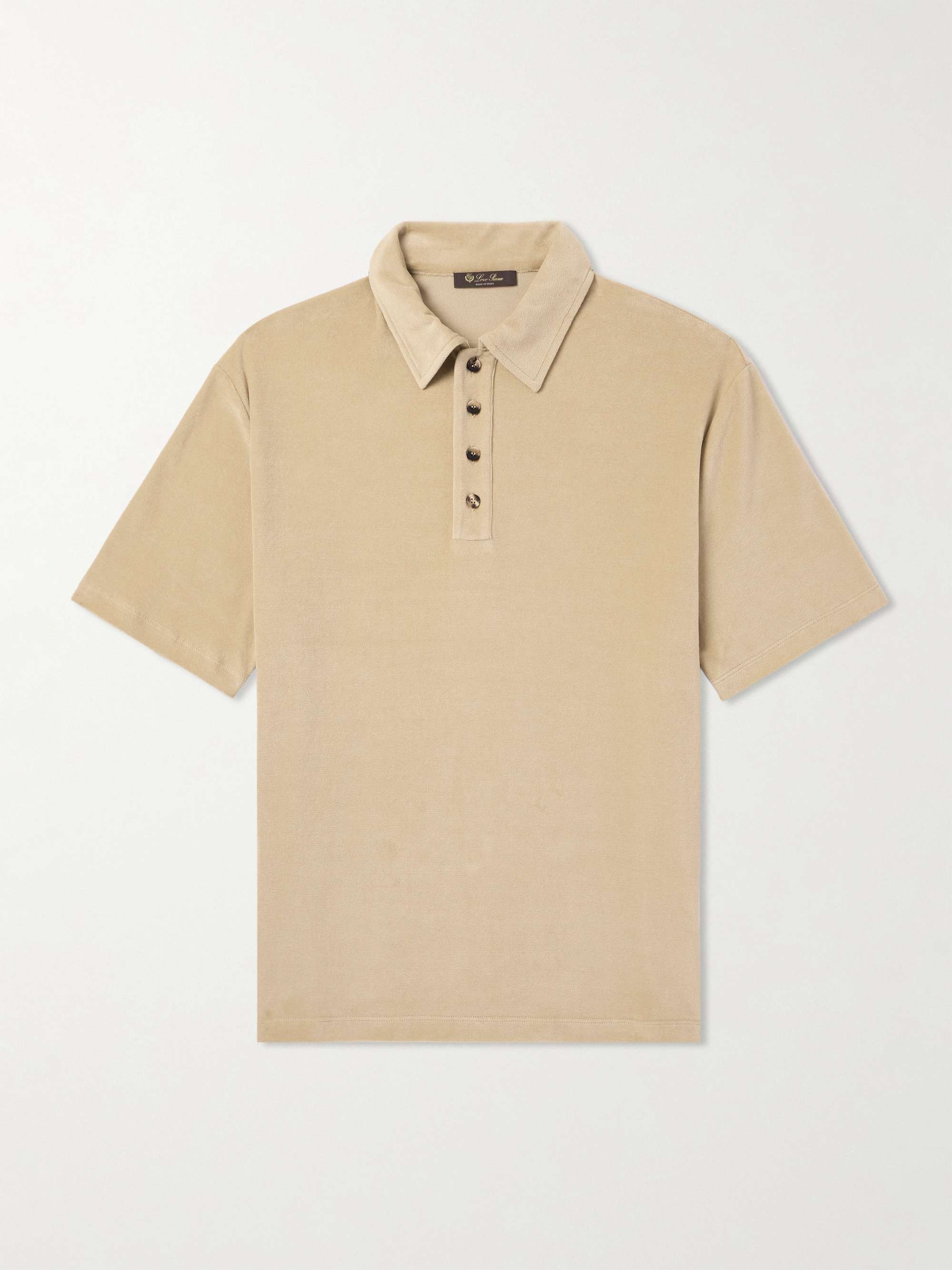 Tsubaki Cotton and Silk-Blend Chenille Polo Shirt view