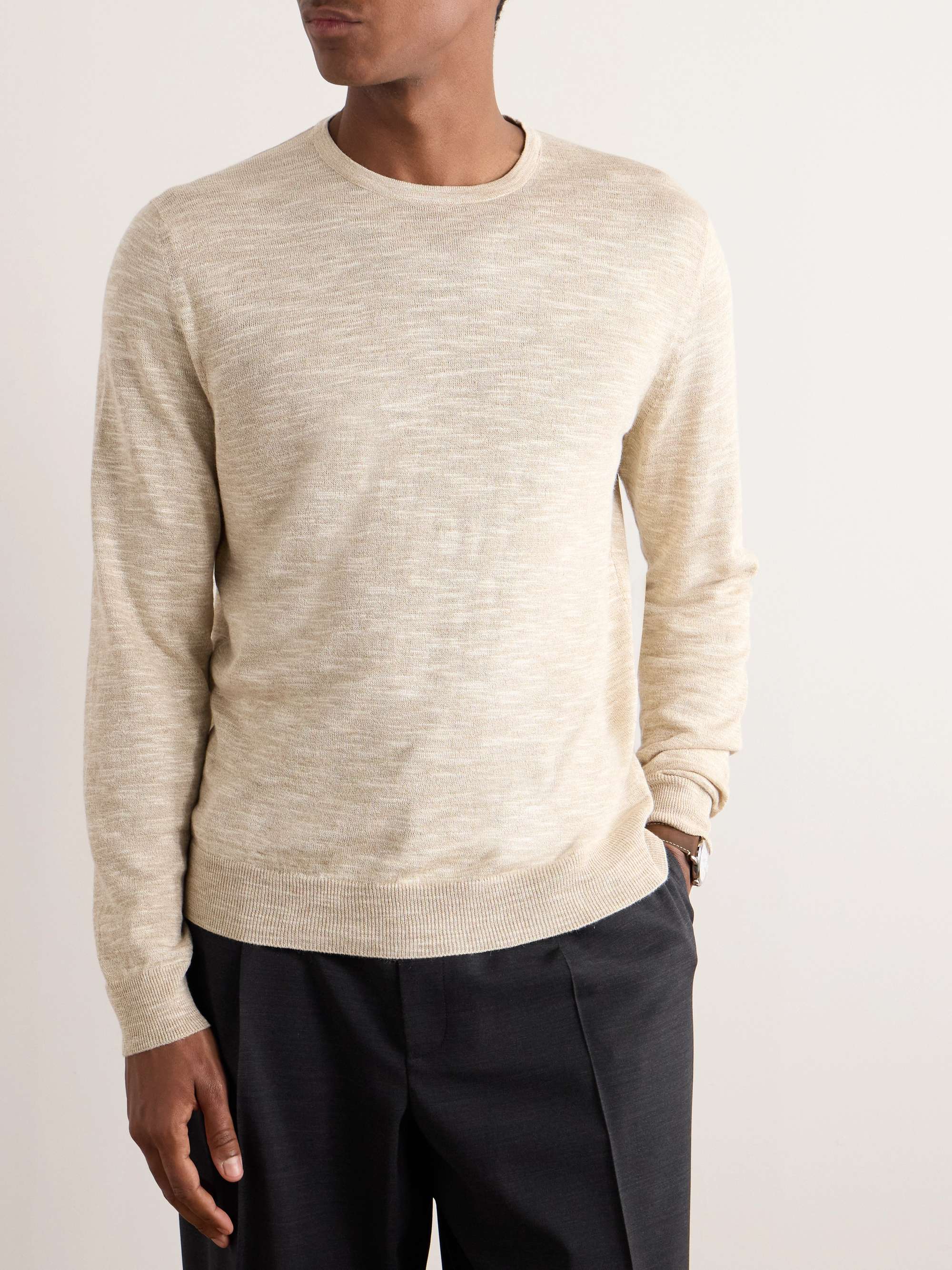 Linen and Silk-Blend Sweater view