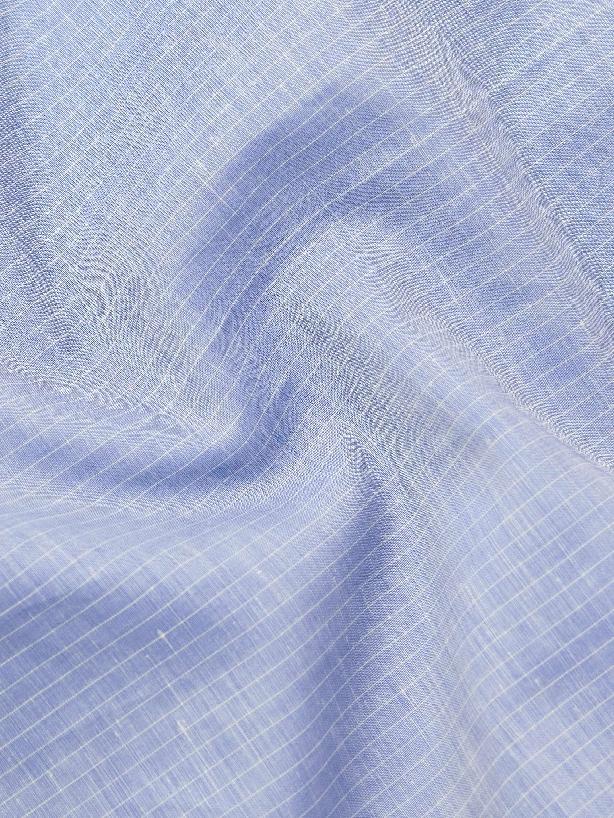 Suwako Grandad-Collar Striped Linen and Cotton-Blend Shirt view