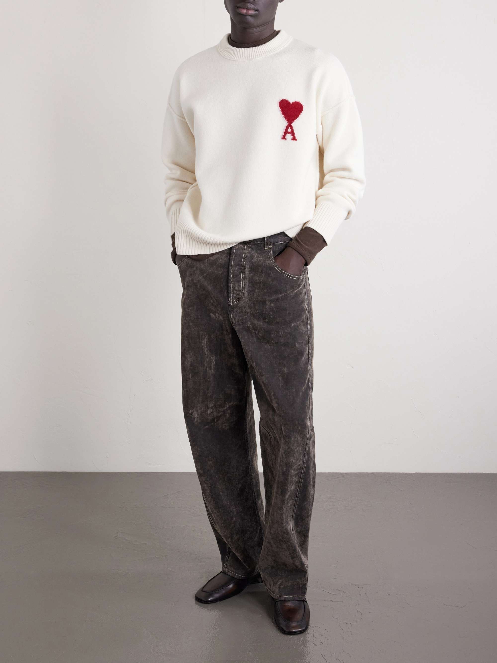 Logo-Intarsia Virgin Wool Sweater view