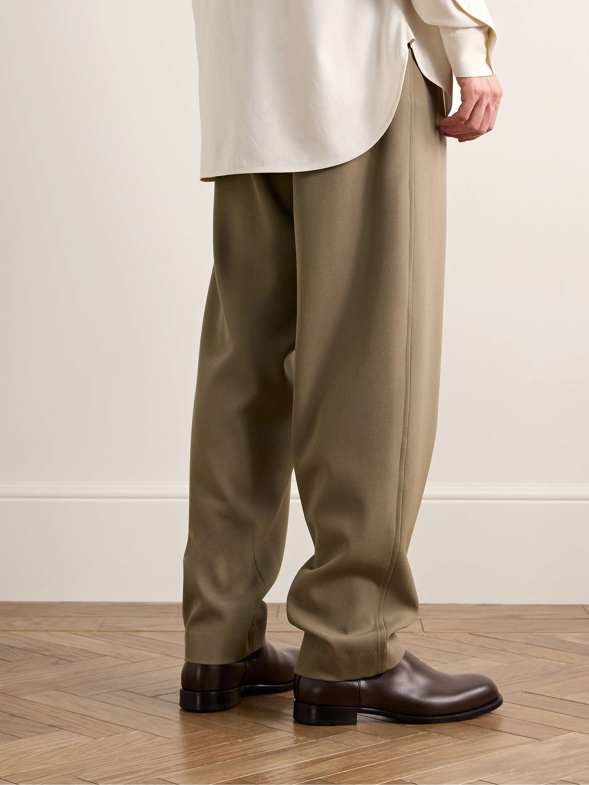 Berkel Tapered Wool-Twill Trousers view