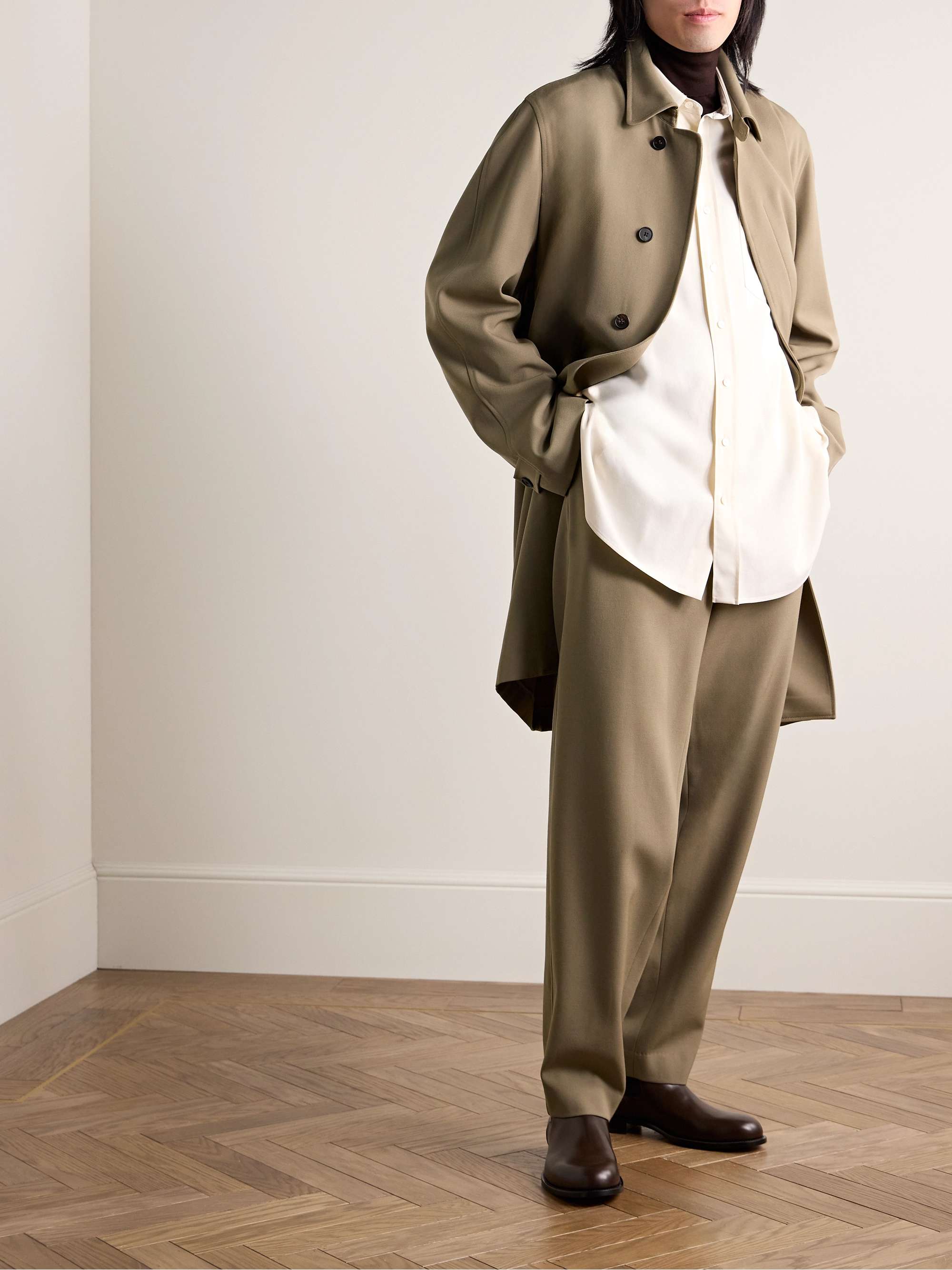 Berkel Tapered Wool-Twill Trousers view