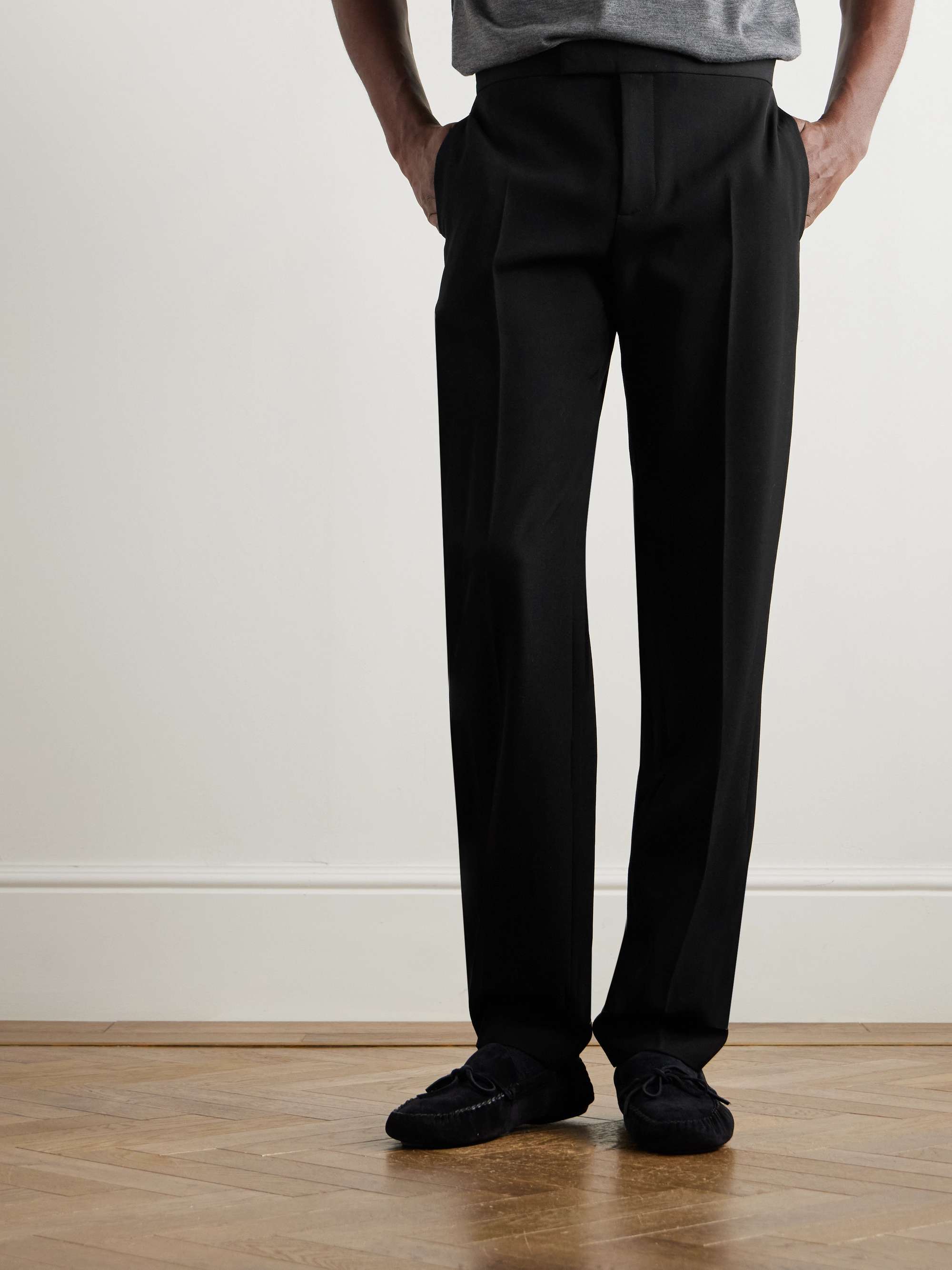 Rivo Straight-Leg Wool-Twill Trousers view