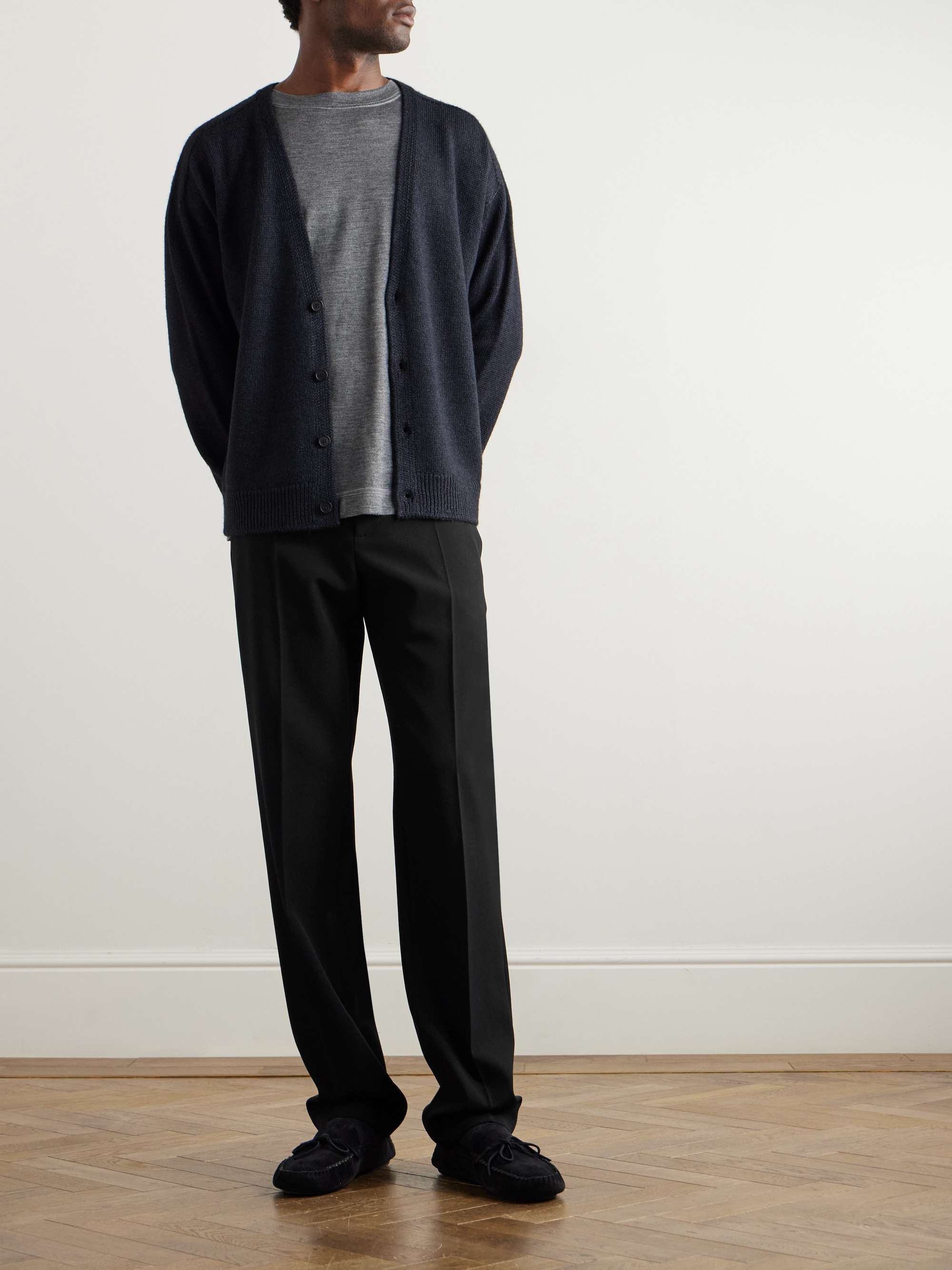 Rivo Straight-Leg Wool-Twill Trousers view