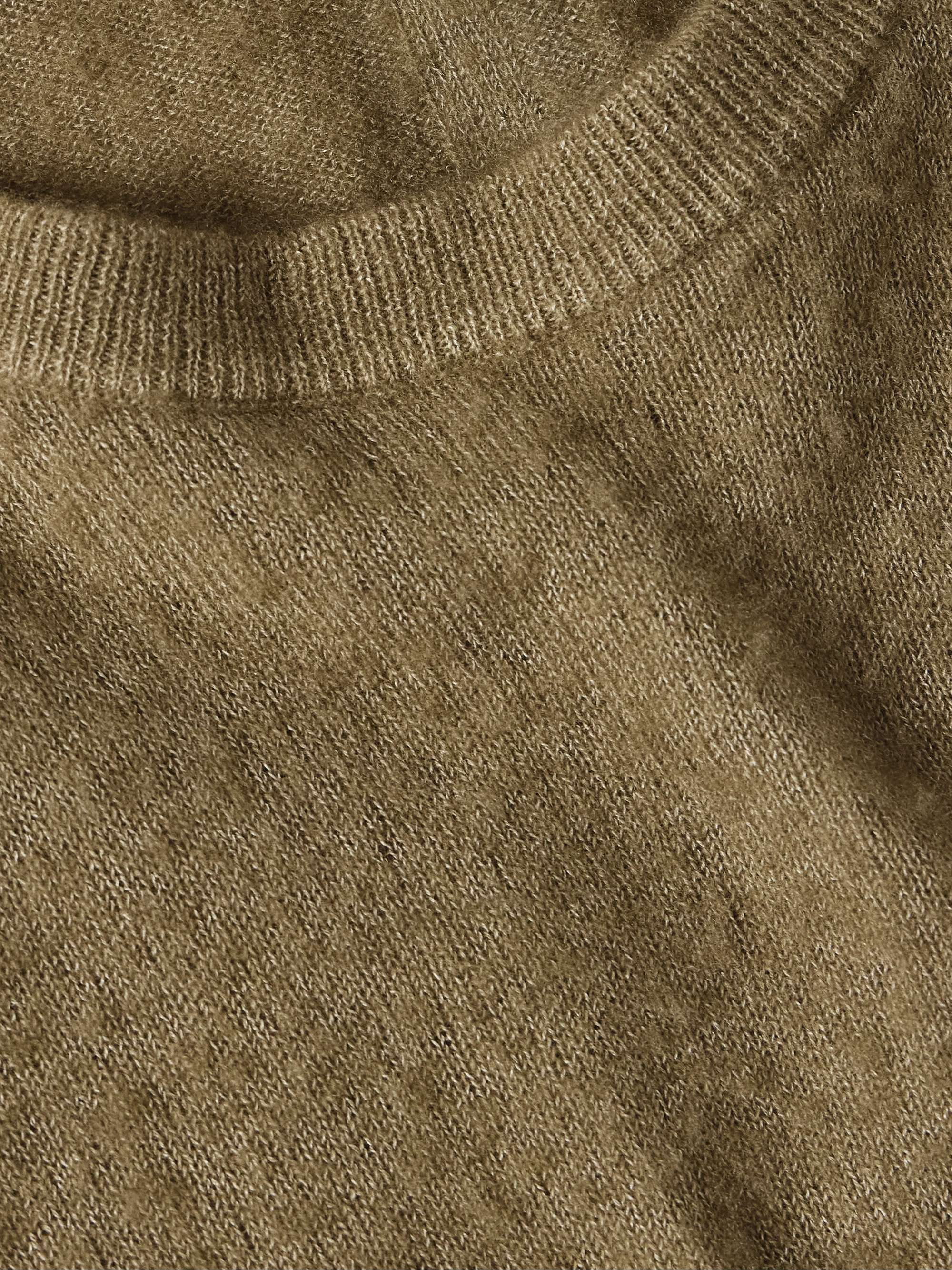 Michael Brushed Cashmere and Silk-Blend Sweater view