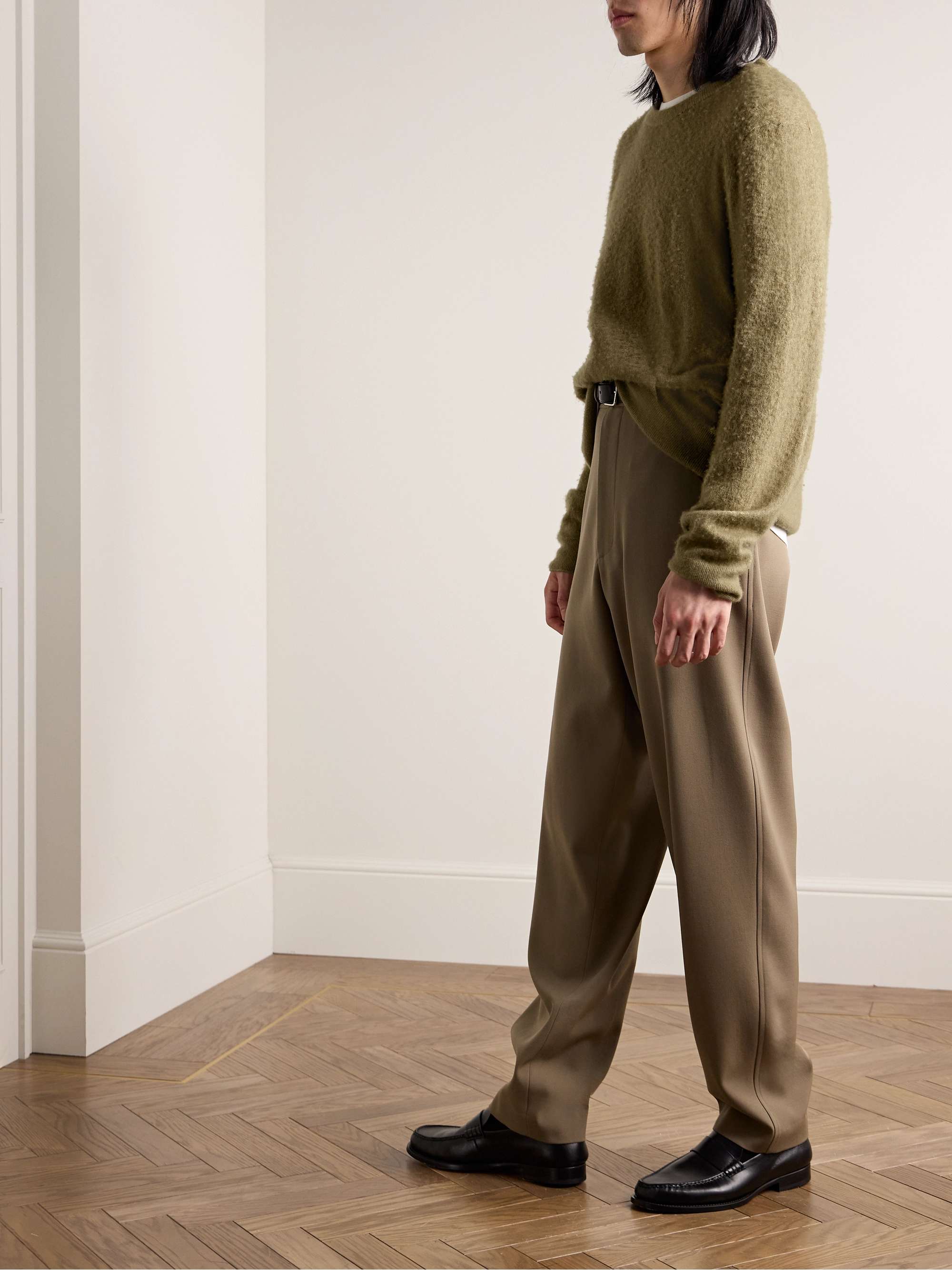 Michael Brushed Cashmere and Silk-Blend Sweater view