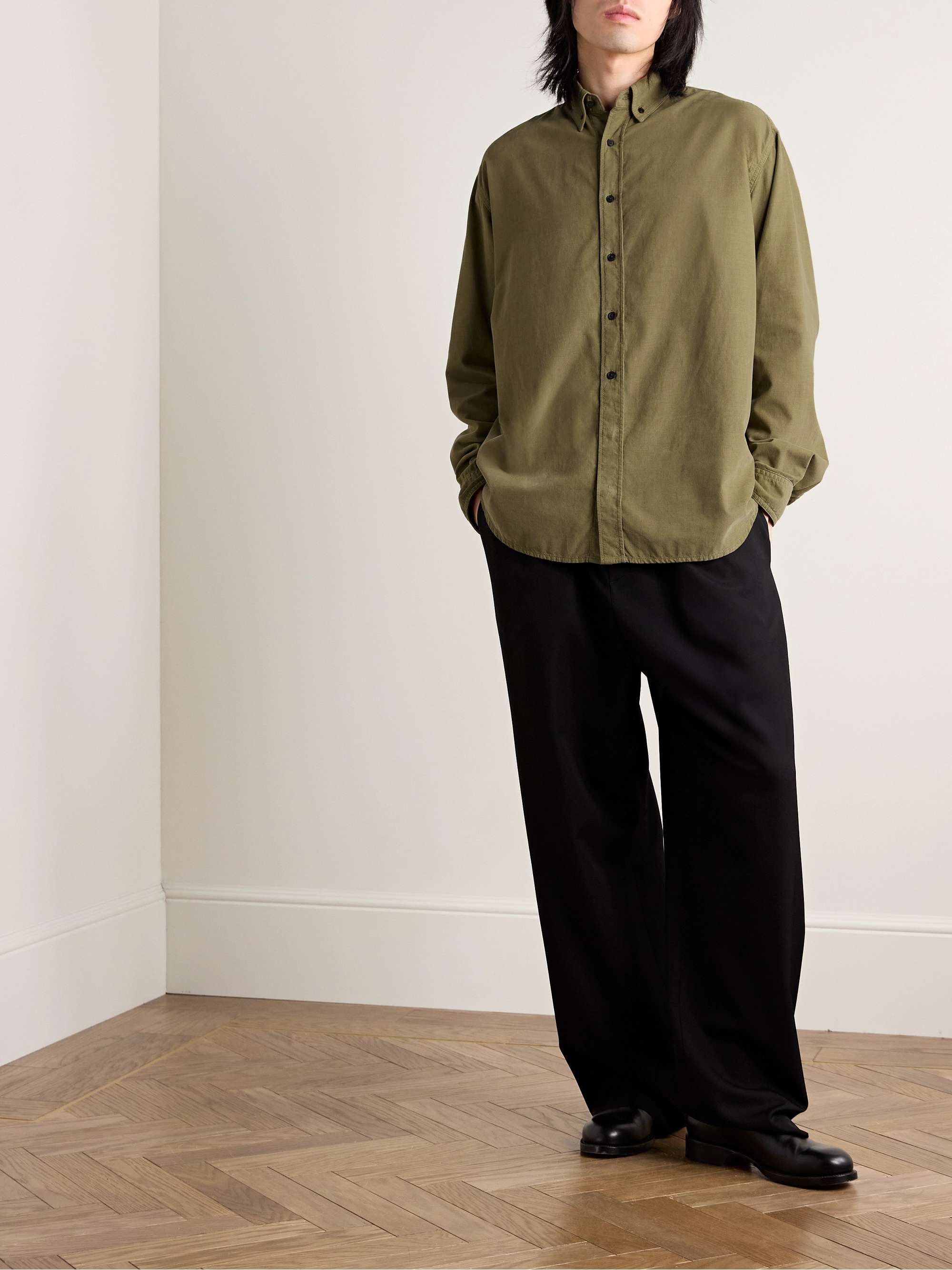 Ruskin Button-Down Collar Cotton-Corduroy Shirt view