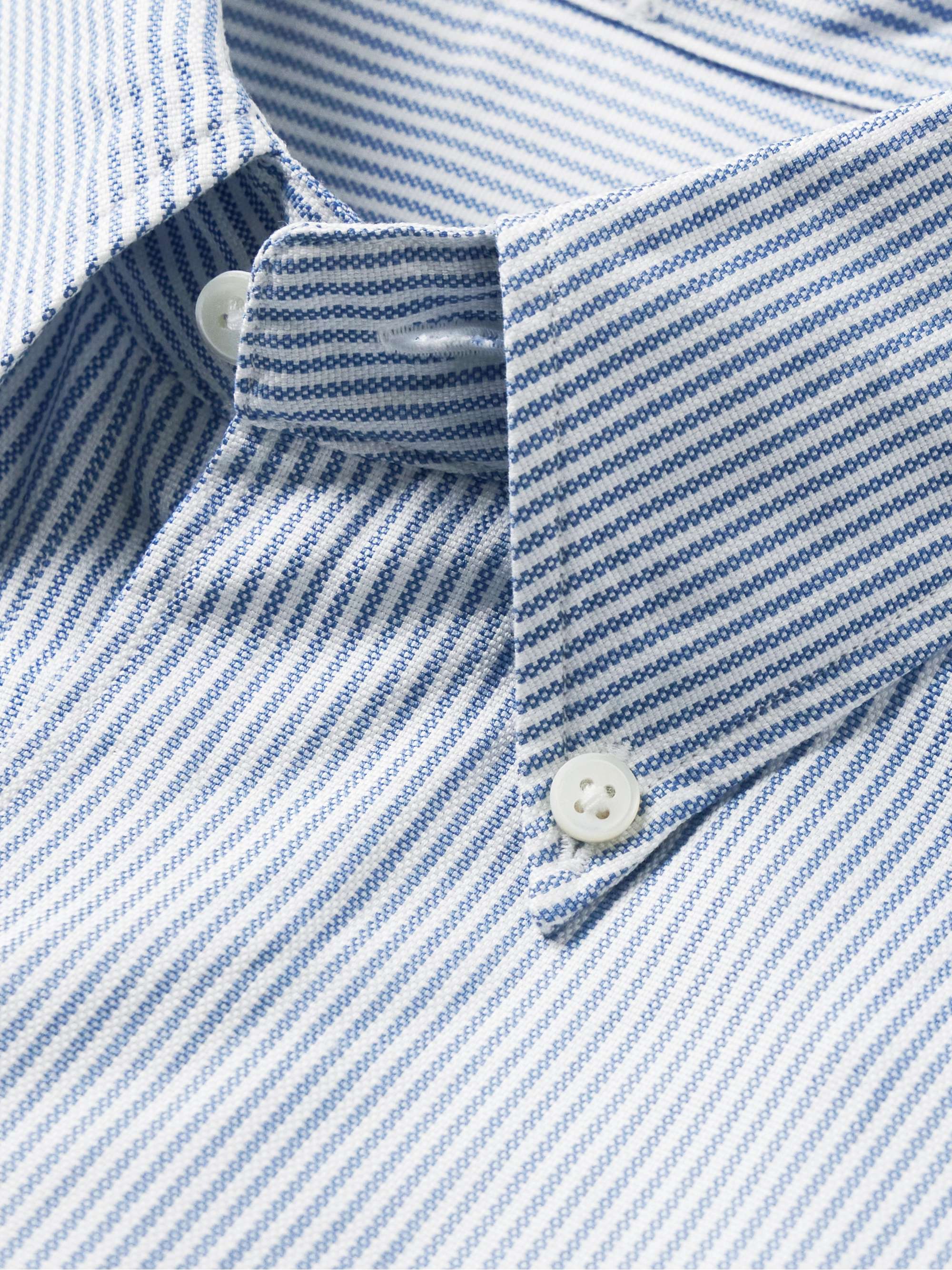 Finx Button-Down Collar Striped Cotton Oxford Shirt view