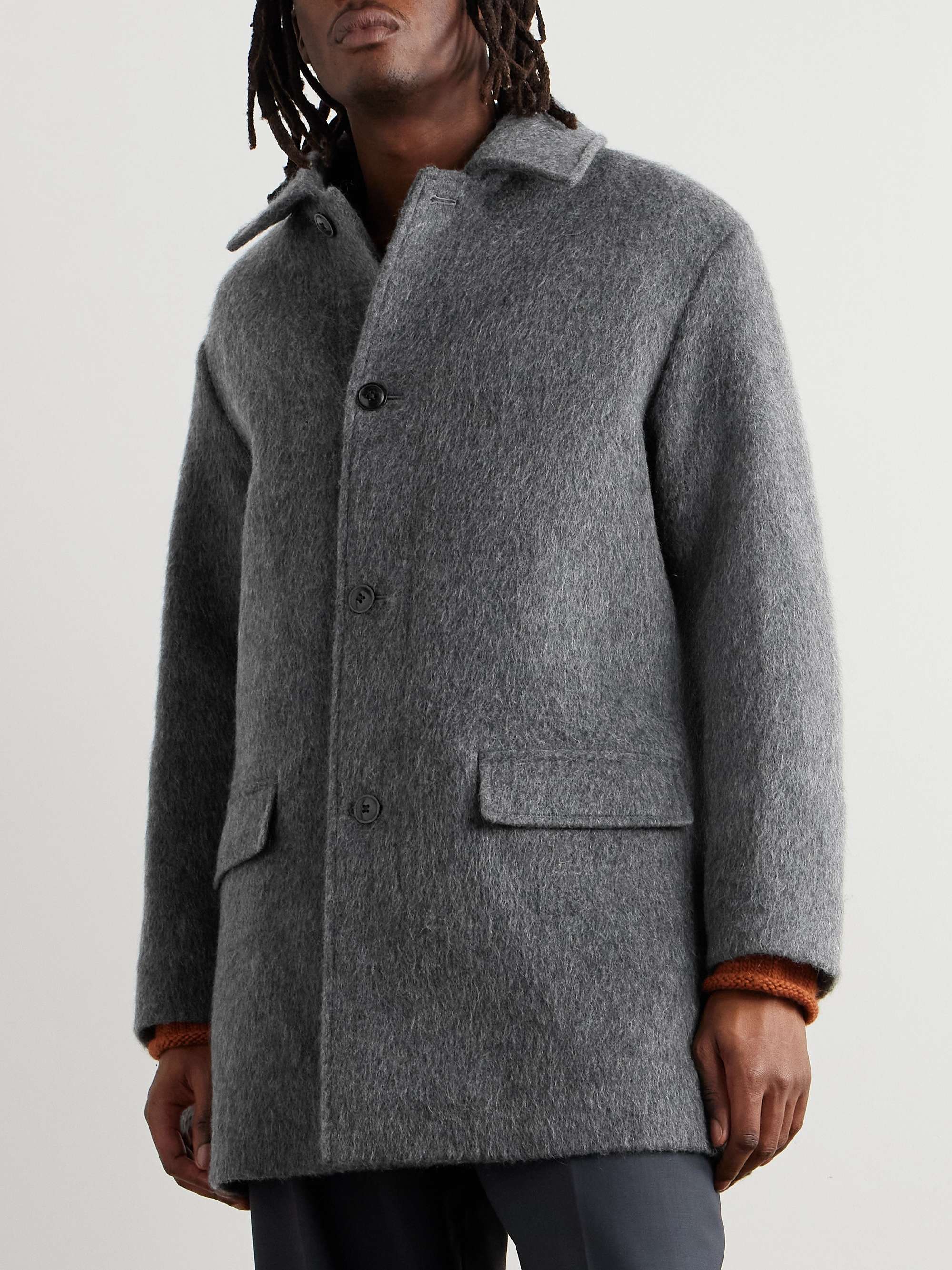 Hunter Brushed Wool, Mohair and Camel-Blend Coat view
