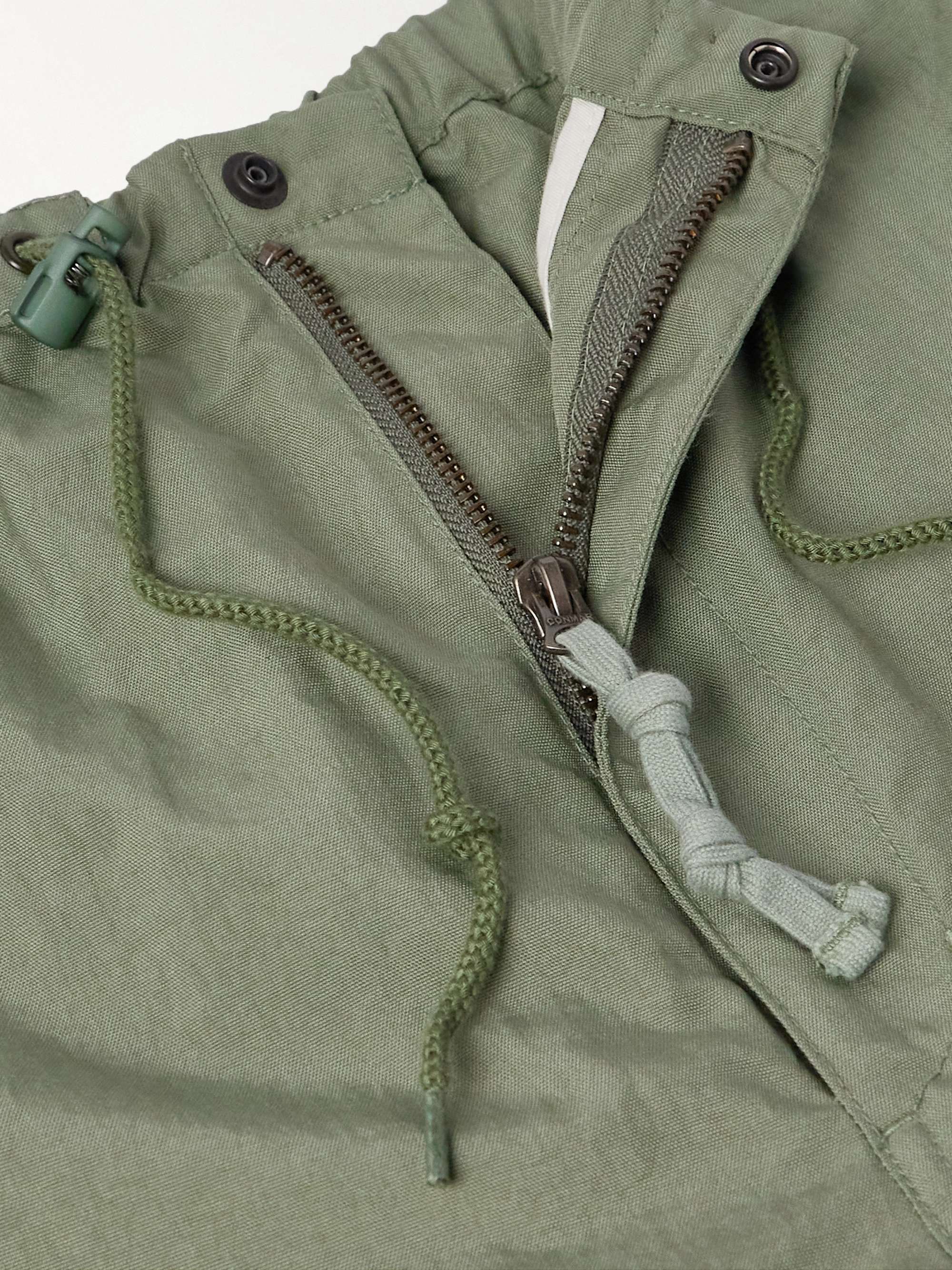 Straight-Leg Nylon Cargo Trousers view