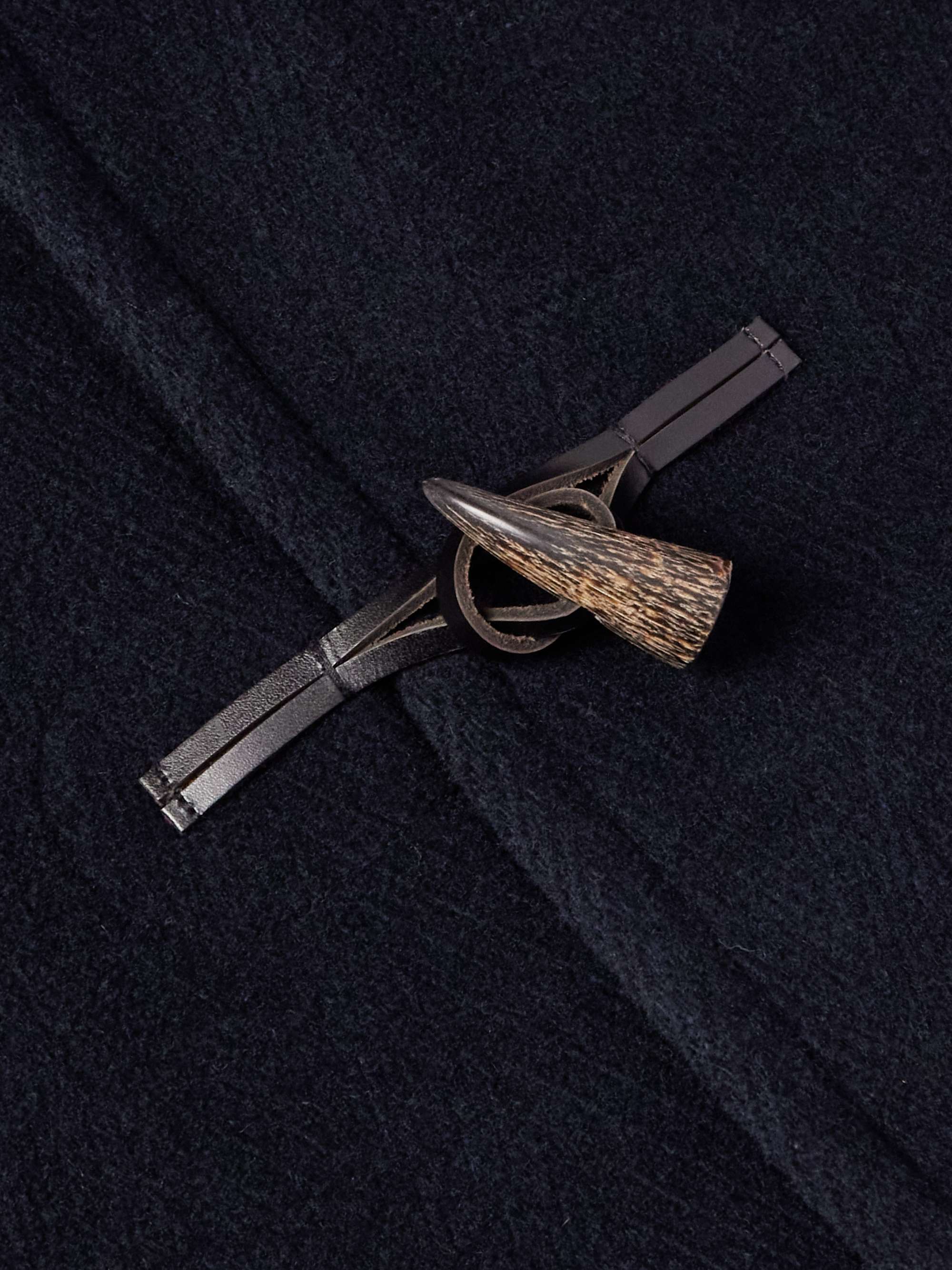 Herringbone Wool-Blend Hooded Duffle Coat view