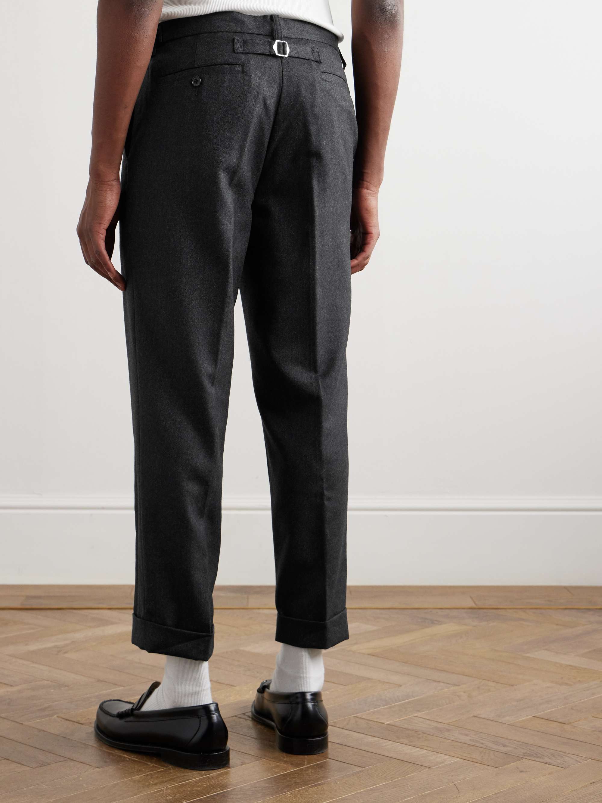 Ivy Cropped Tapered Brushed Wool-Blend Twill Suit Trousers view