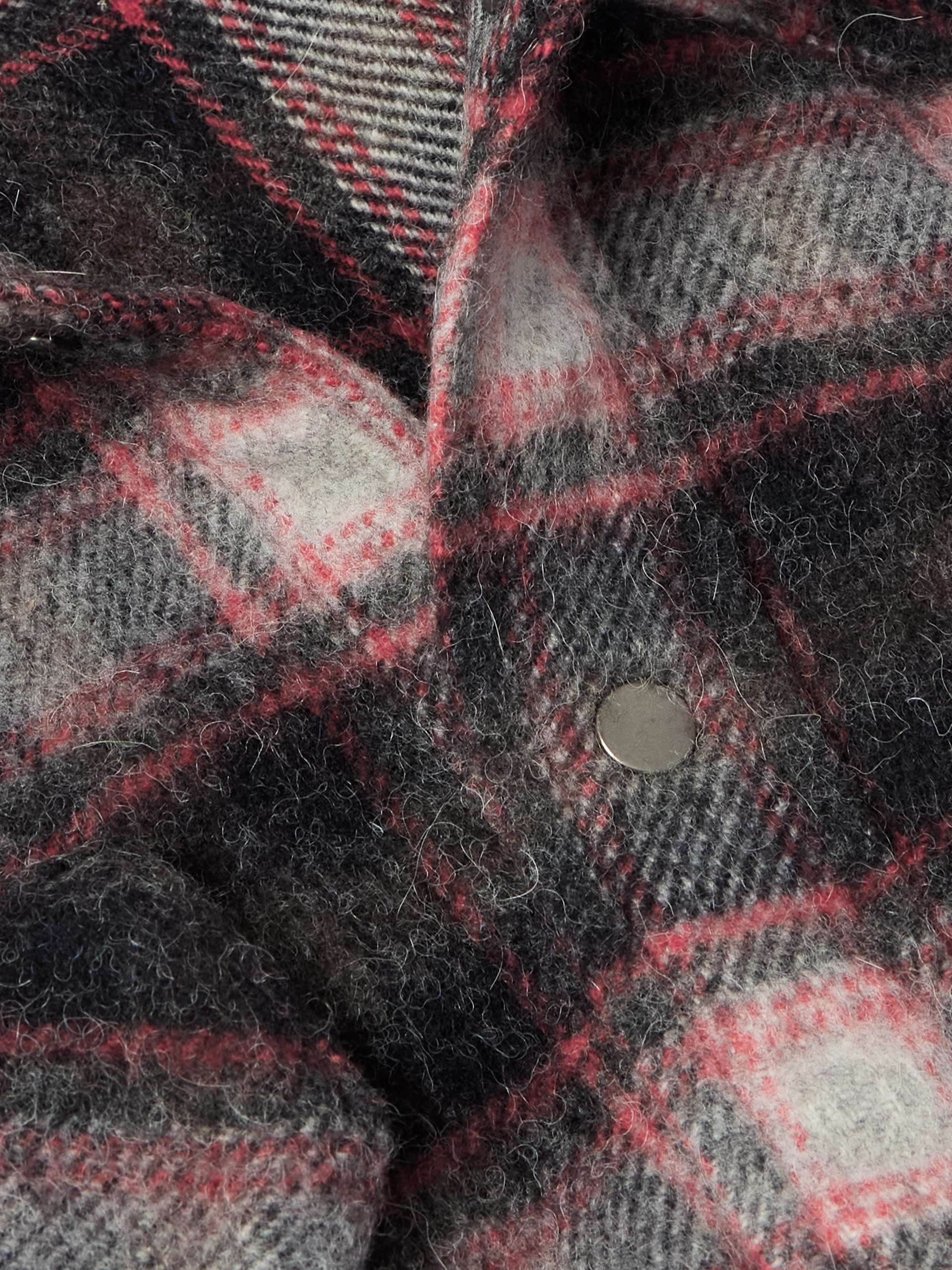 Checked Wool-Blend Overshirt view