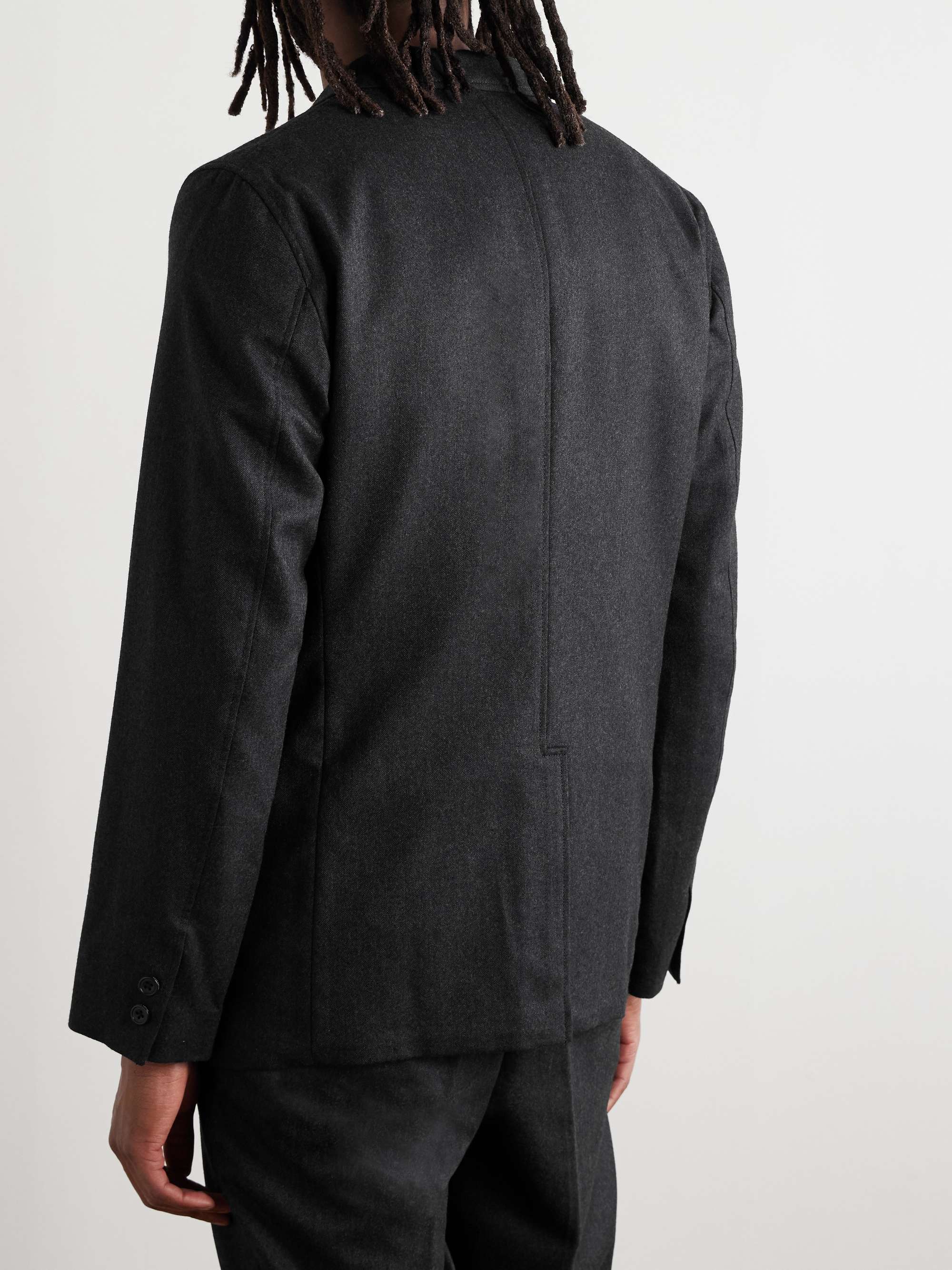 Wool-Blend Flannel Blazer view