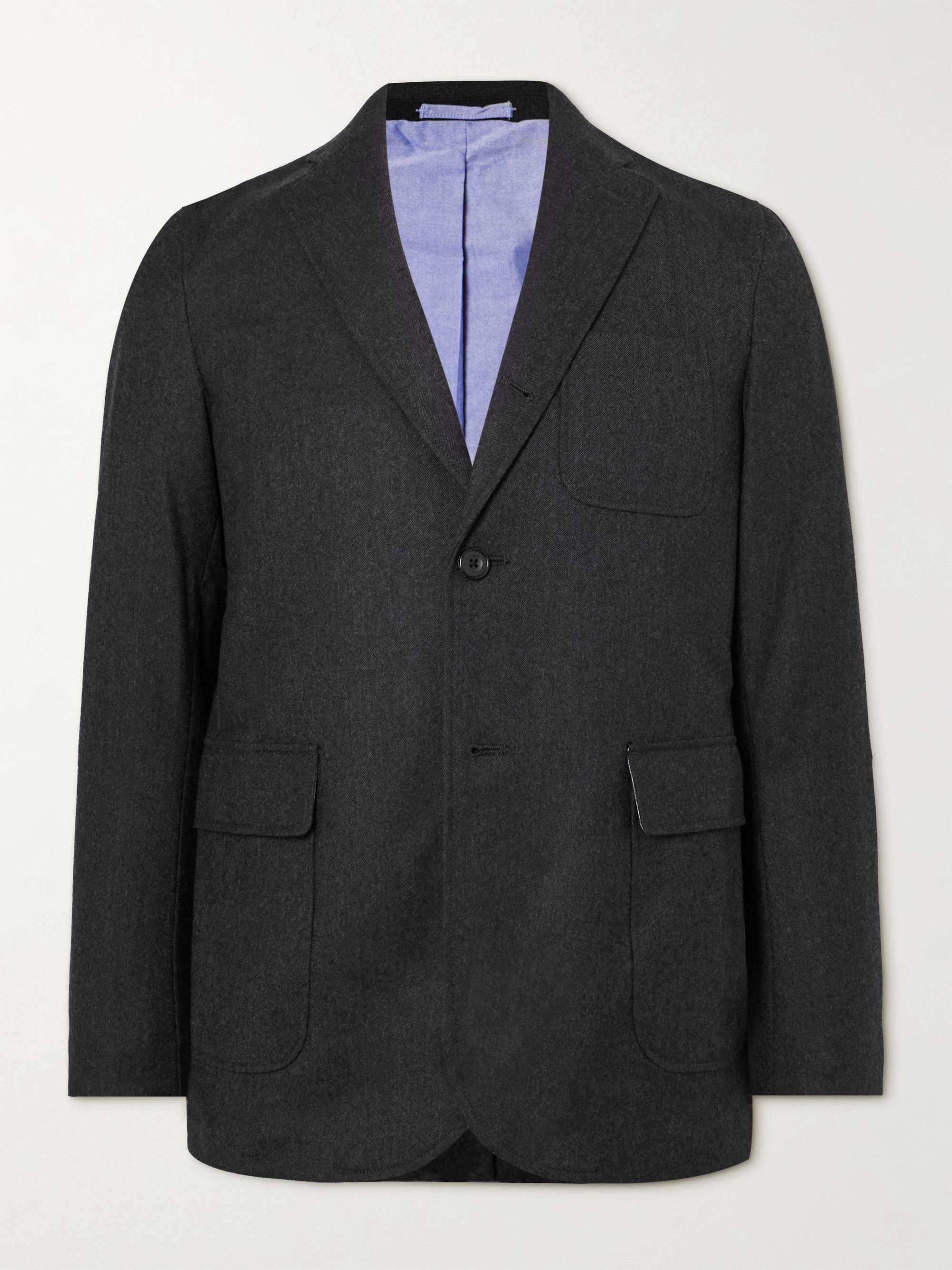 Wool-Blend Flannel Blazer view
