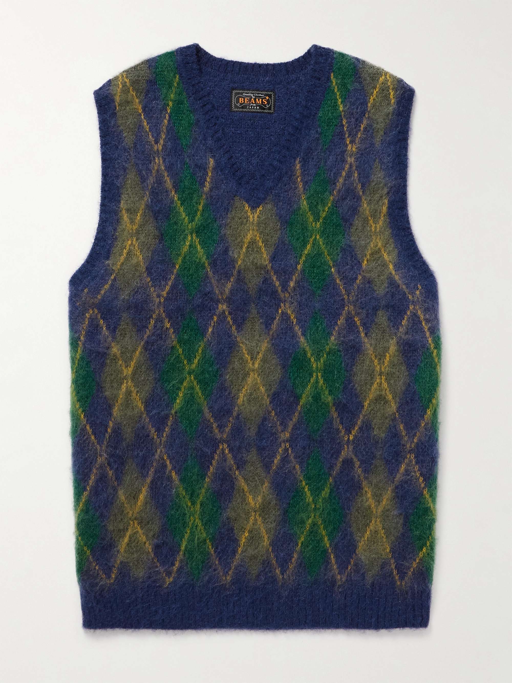 Brushed Argyle Jacquard Vest view