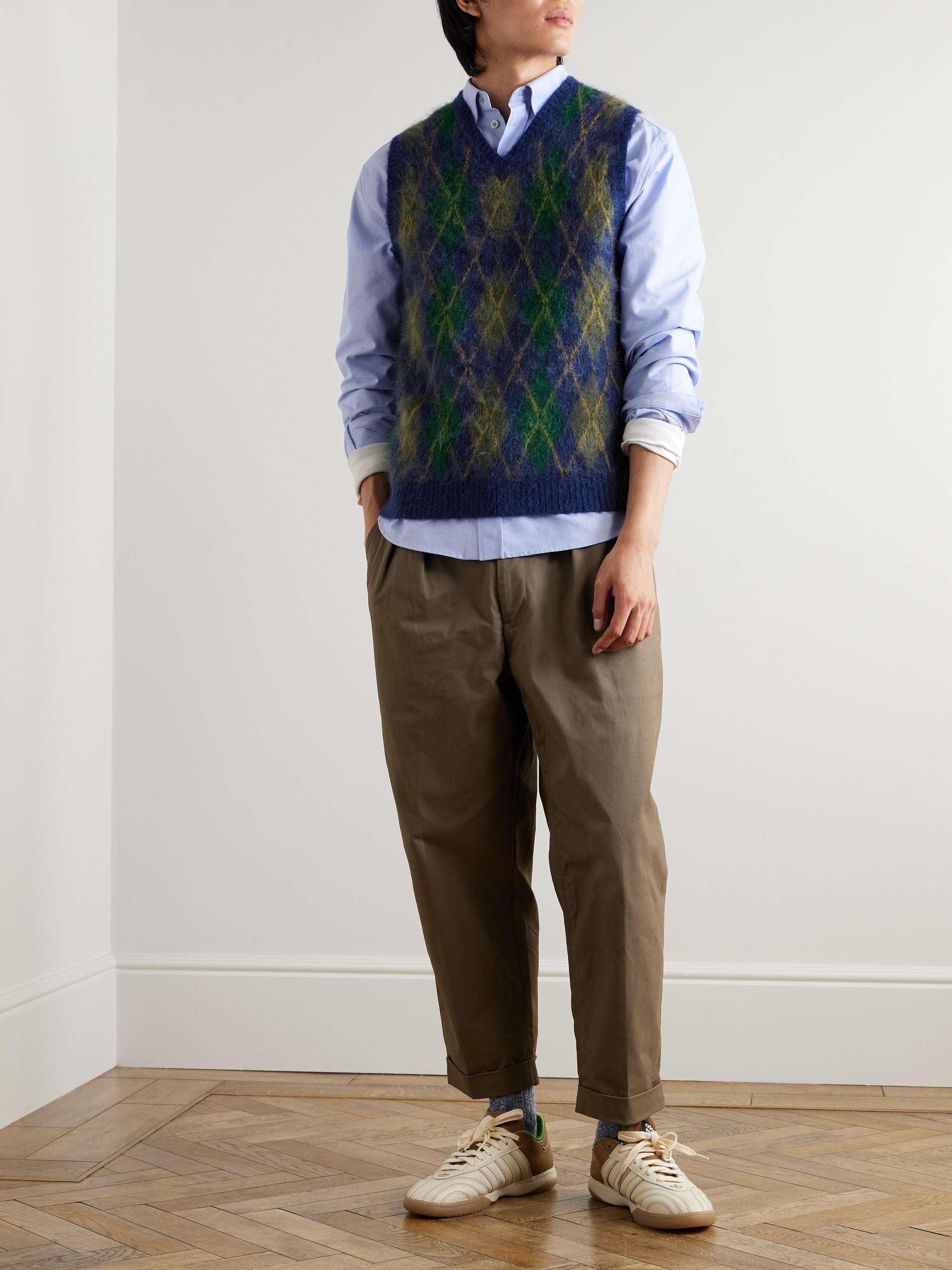 Brushed Argyle Jacquard Vest view