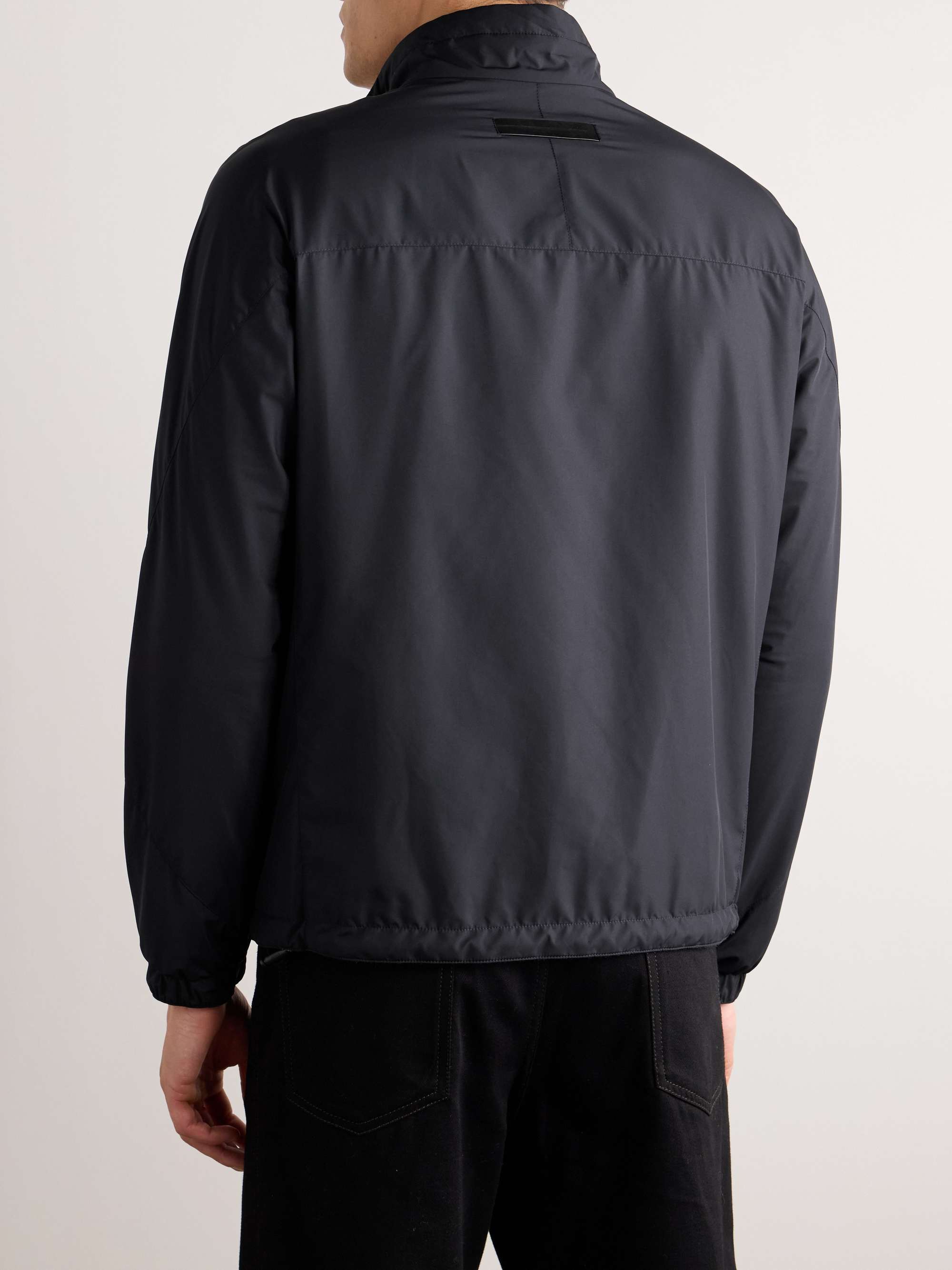 Reversible Shell and Cashmere, Cotton and Silk-Blend Jersey Jacket view