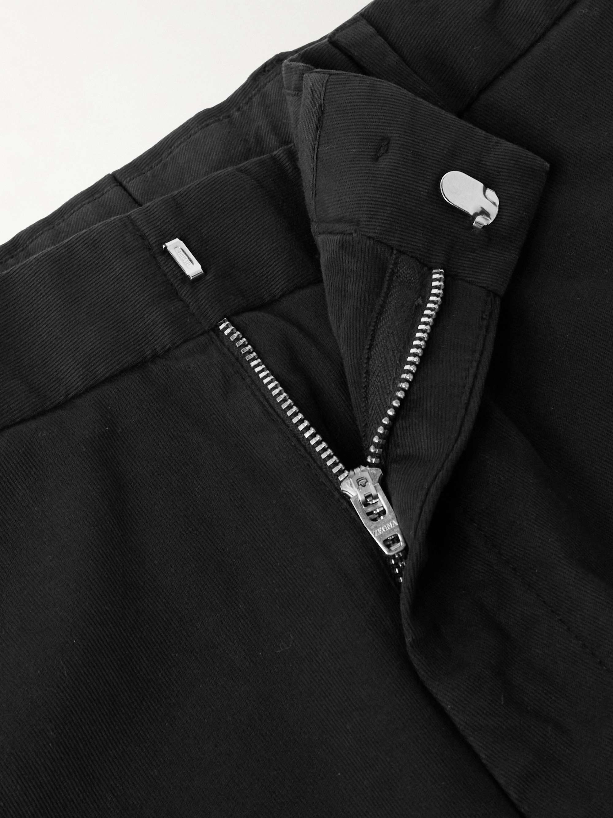 Straight-Leg Garmet-Dyed Stretch-Cotton Twill Chinos view