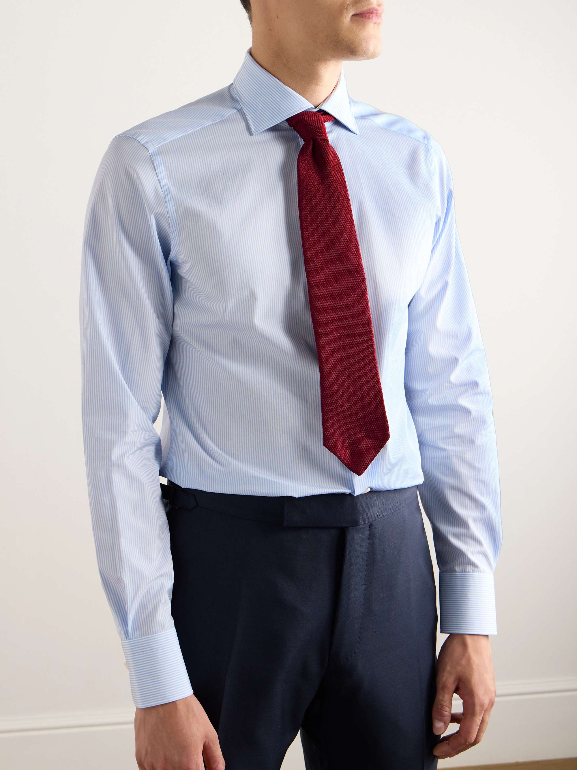Cutaway-Collar Striped Trofeo™ Shirt view