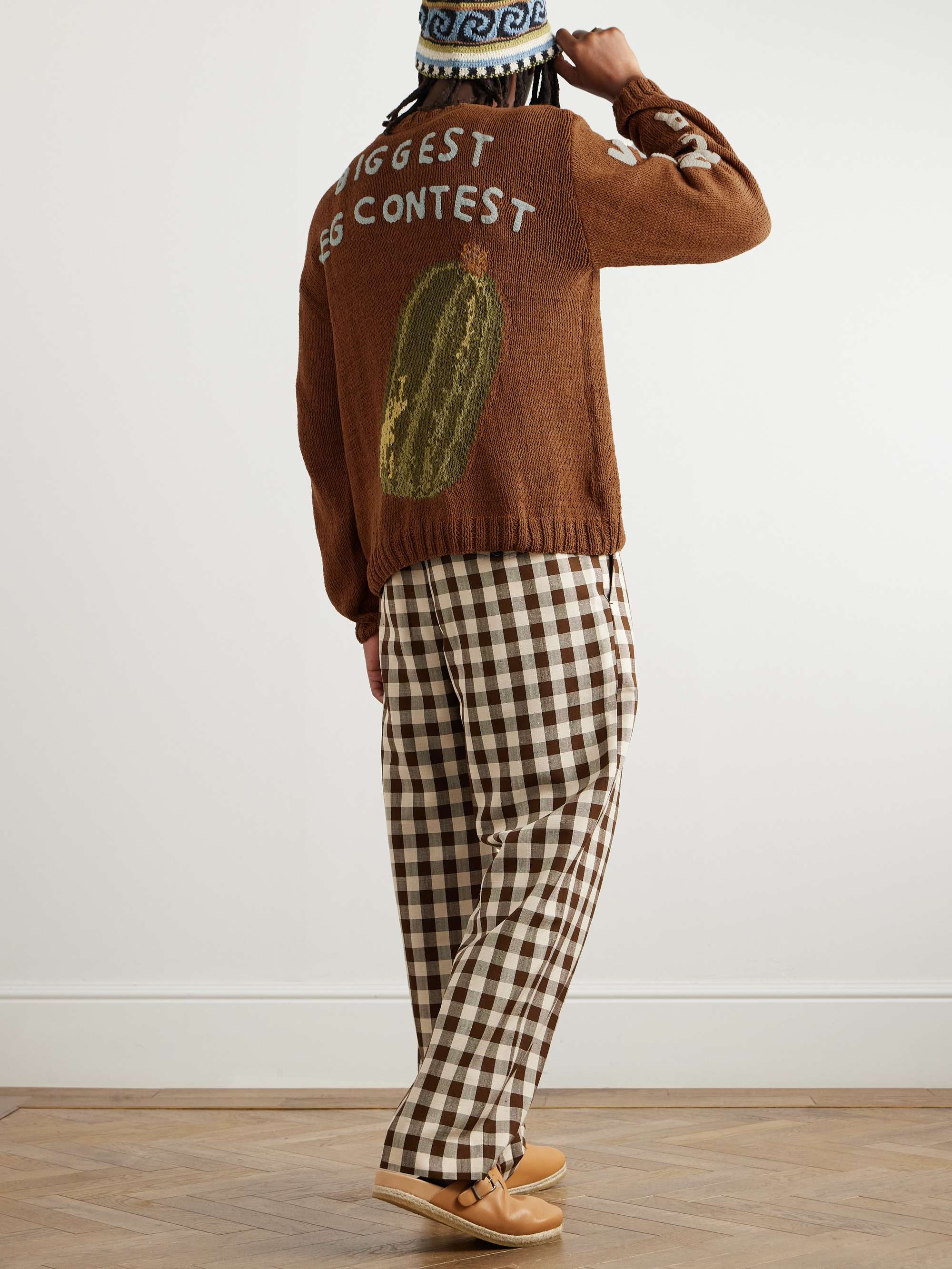 Twinsun Appliquéd Jacquard-Knit Organic Cotton Cardigan view