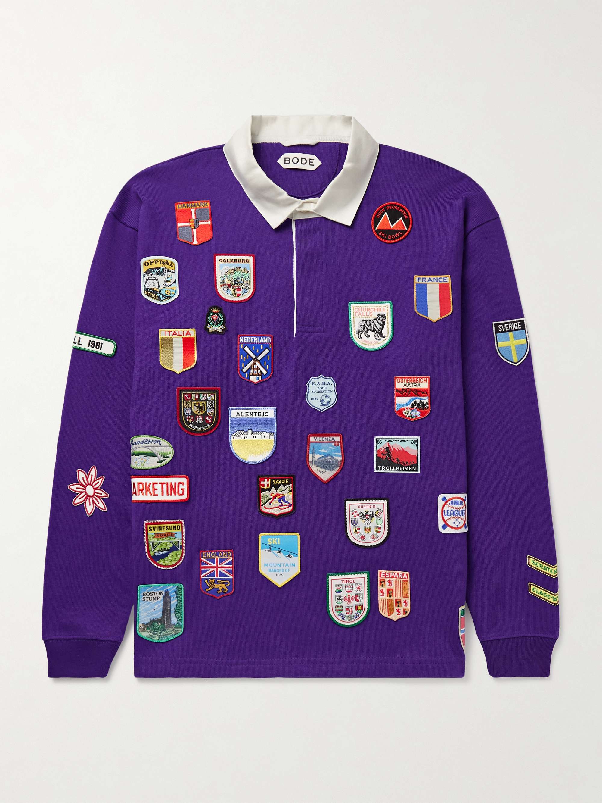 Appliquéd Cotton-Jersey Polo Shirt view