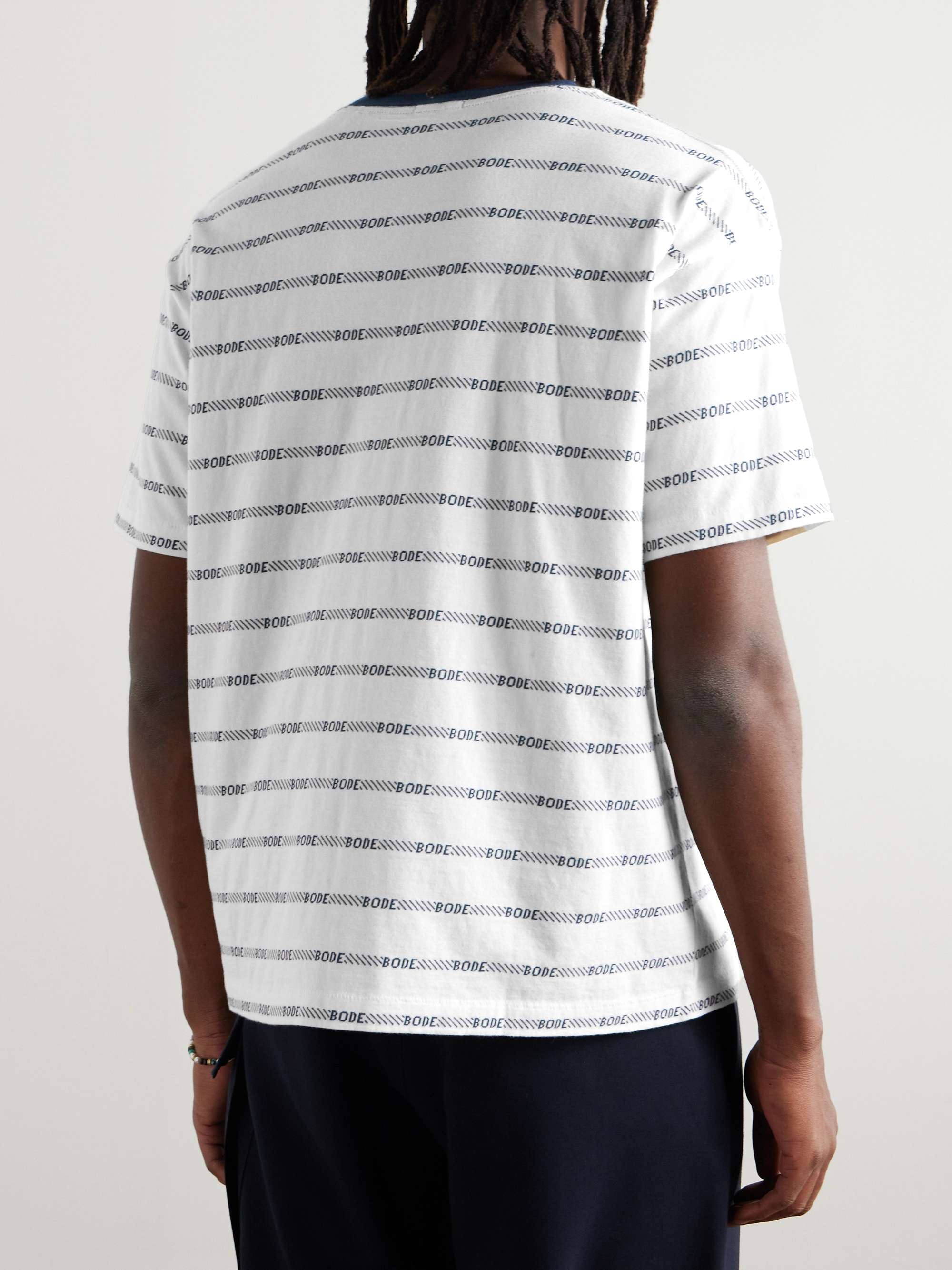 Logo-Jacquard Cotton-Jersey T-Shirt view